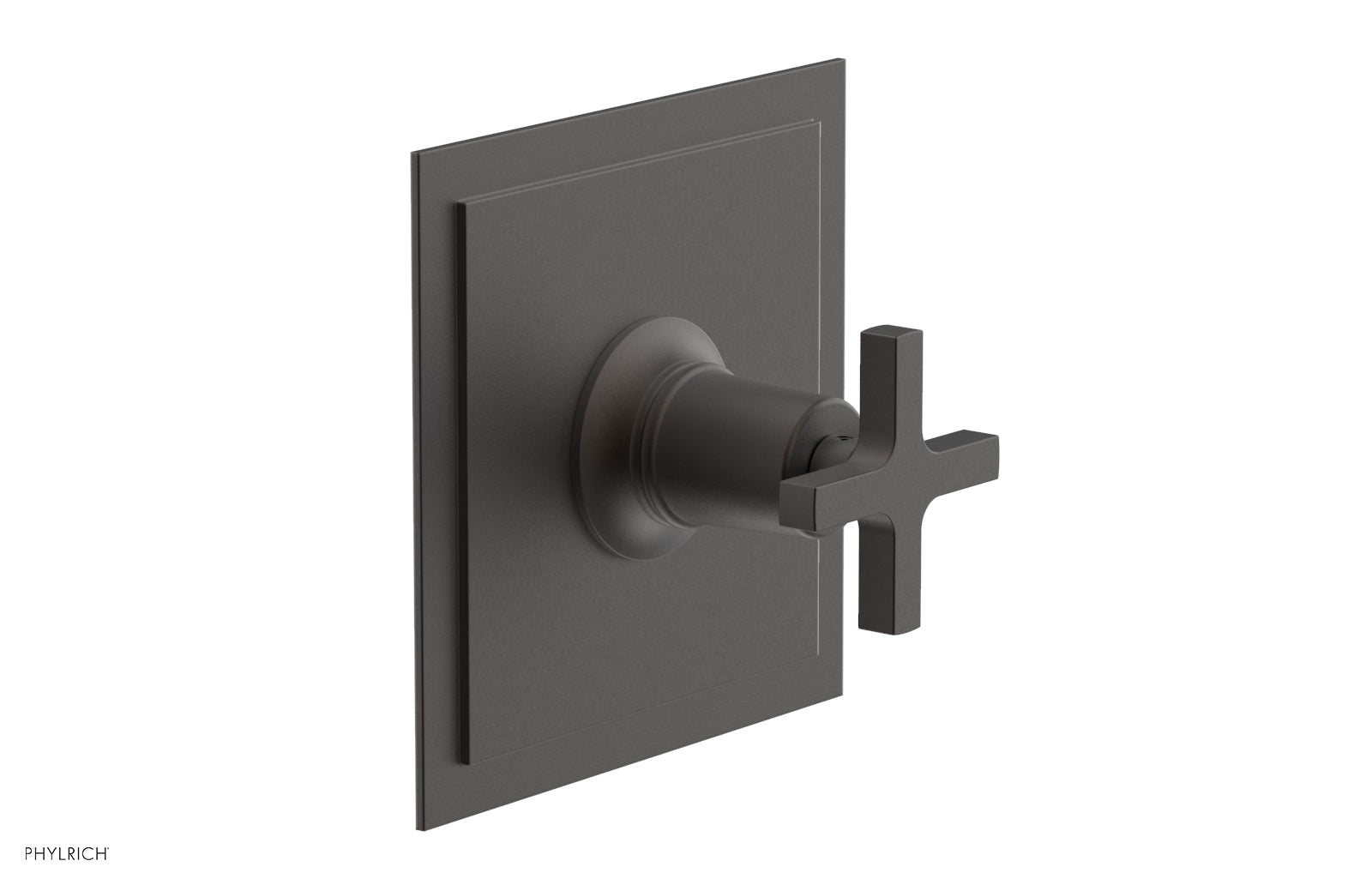 HEX MODERN Pressure Balance Shower Plate & Cross Handle Trim Kit - Chrome Finish for Modern Bathroom - Perfect for Bathroom Renovation and Home Upgrade