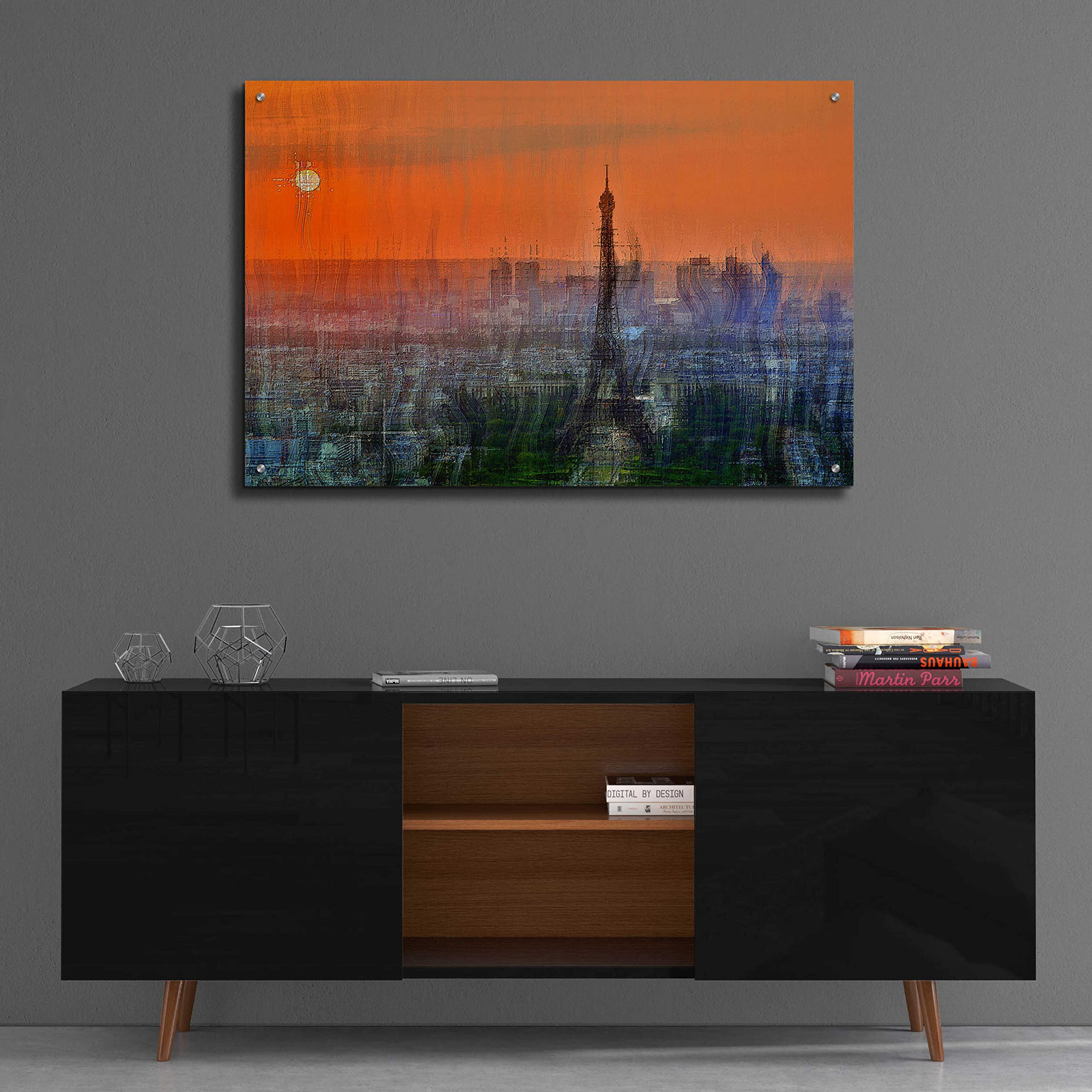 Epic Art 'Paris6' by David Manlove - 36x24 Inch Acrylic Glass Wall Decor for Living Room, Bedroom & Office - Modern Abstract Painting for Home & Office Decor