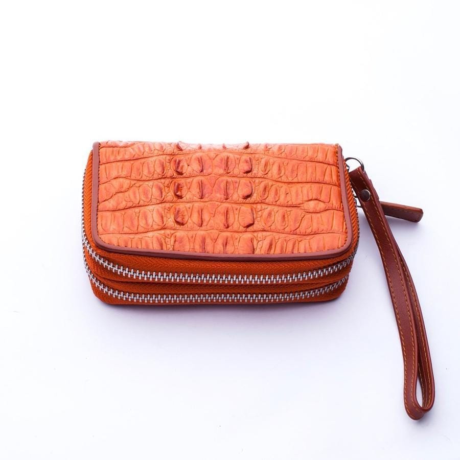 Premium Light Brown Genuine Crocodile Leather Wallet for Men - Slim RFID Blocking Bifold Design - Perfect for Business, Travel & Everyday Use