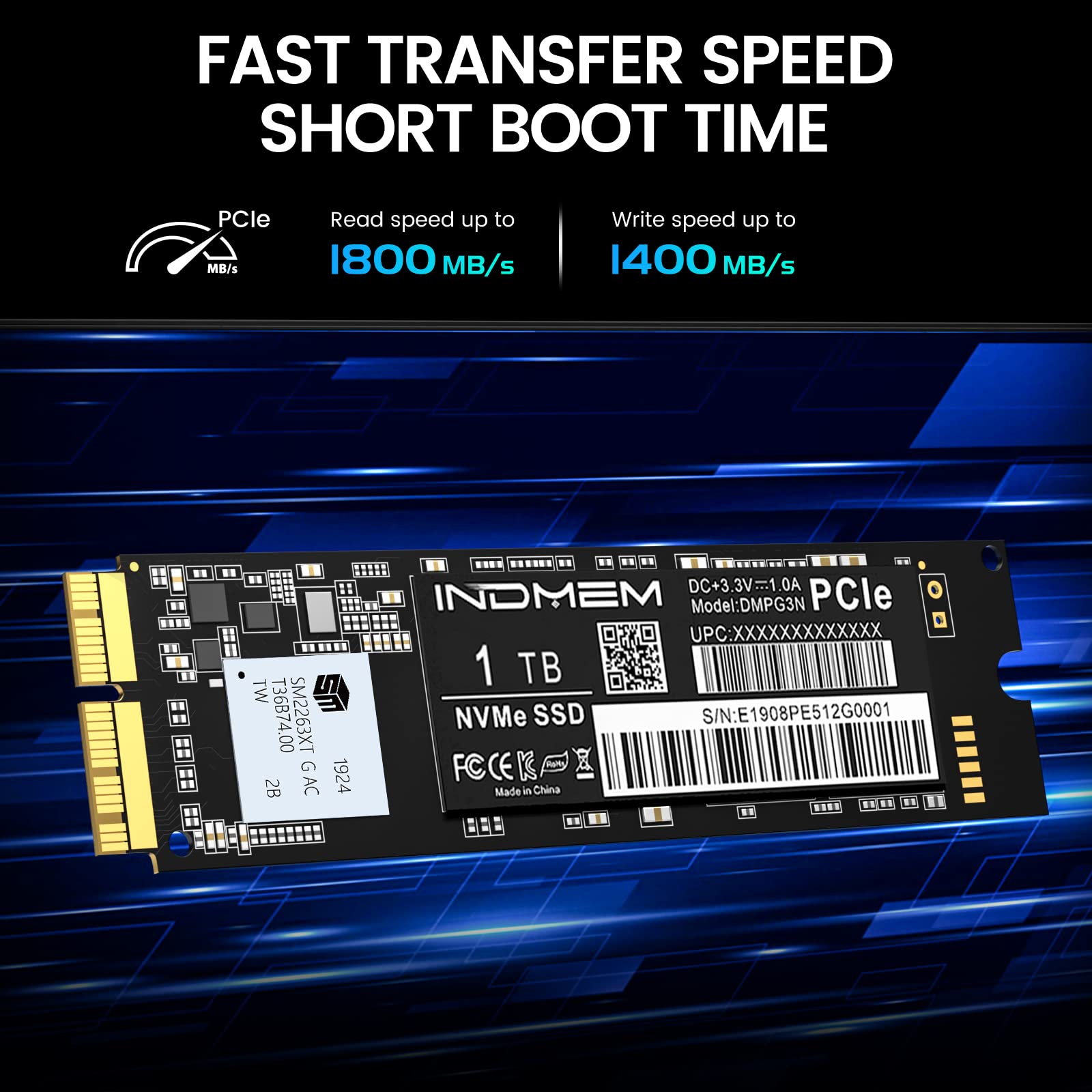 1TB NVMe PCIe SSD Internal Hard Drive Upgrade for MacBook Pro/Air, iMac, Mac Pro & Mac Mini (2013-2017 Models) - Includes Screwdriver | Fast Storage Replacement for Work, Gaming & Creative Projects