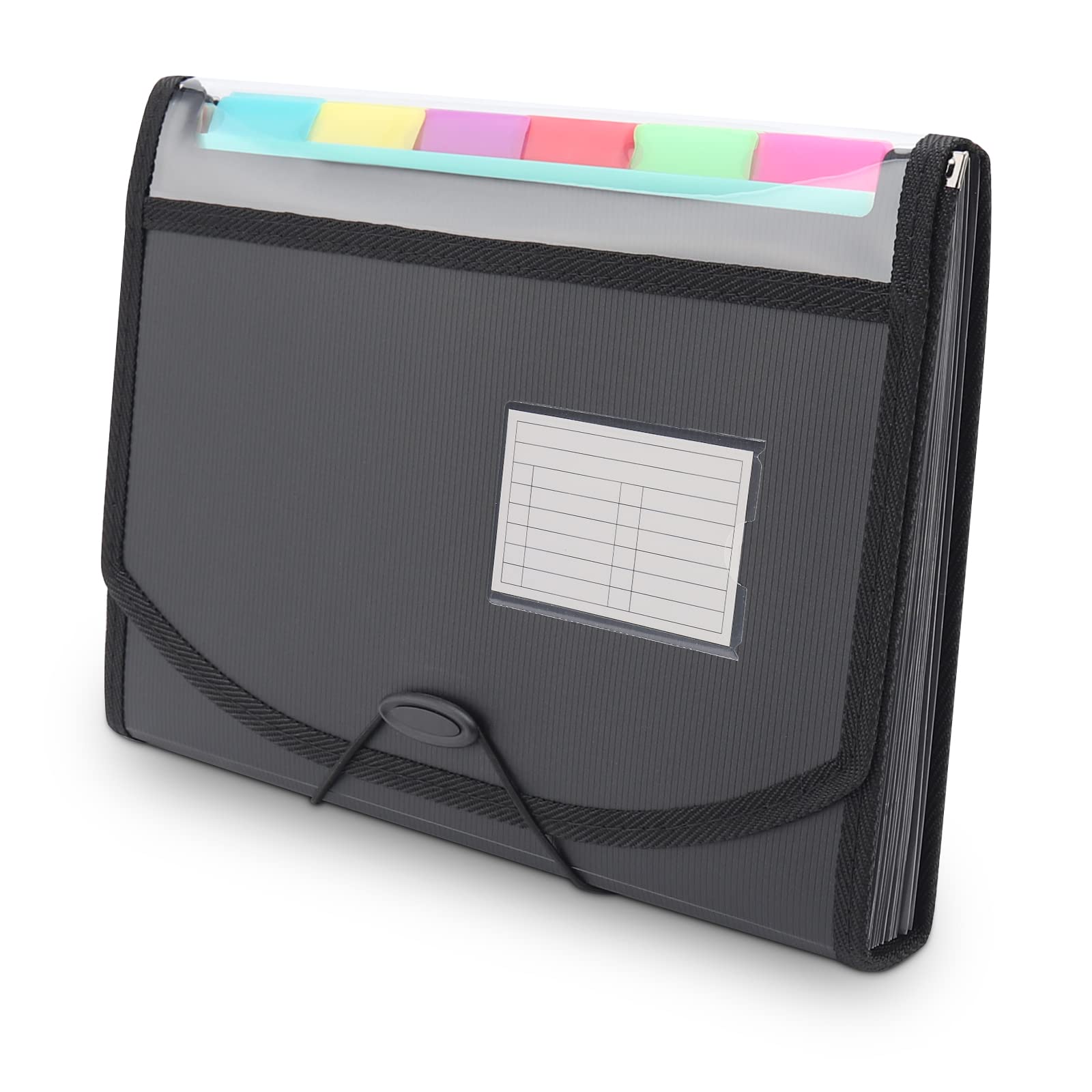 13-Pocket A4 File Organizer with Colored Tabs - Portable Expanding Folder for Office & School