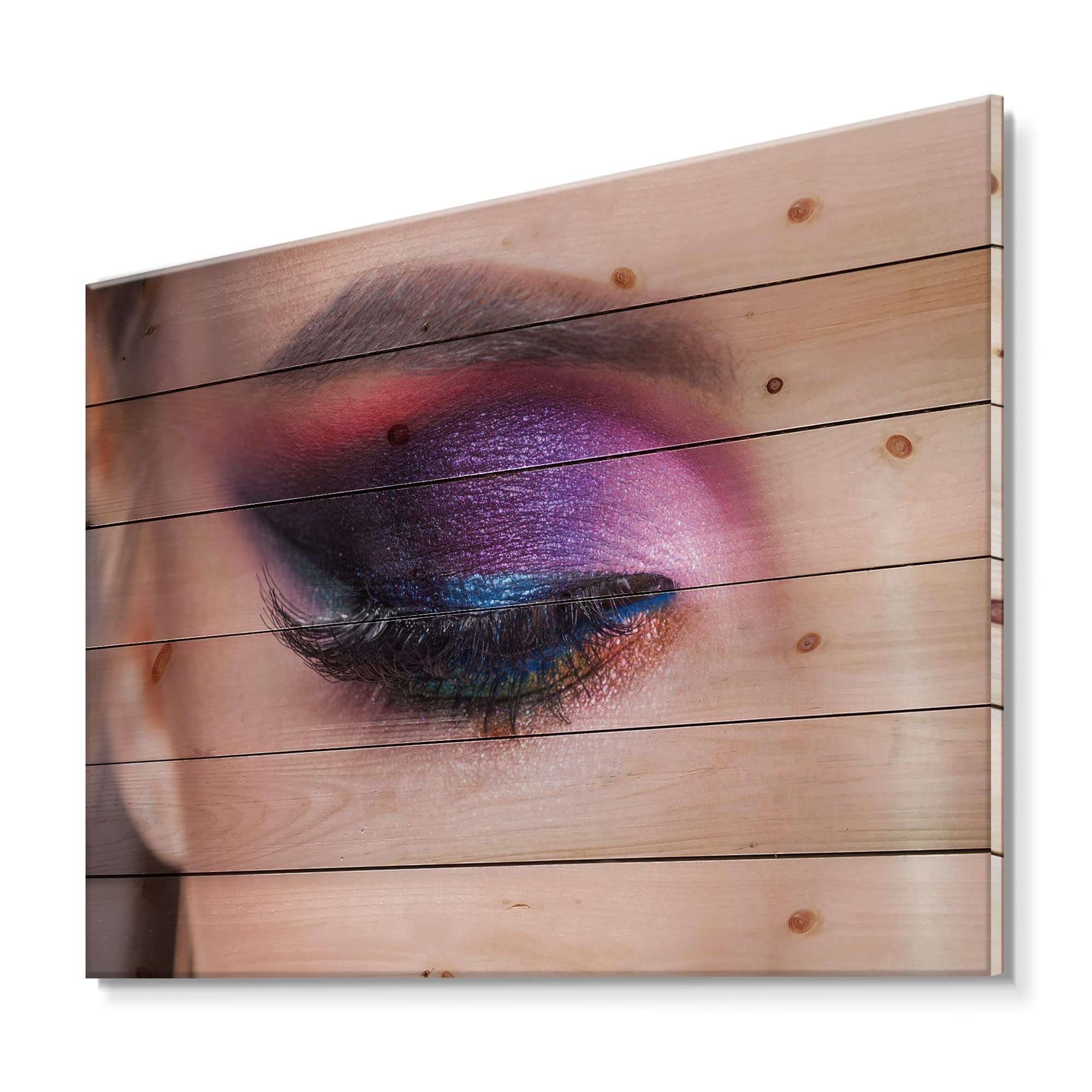 Luxury Blue Wood Wall Art - Modern Pine Decor for Living Room & Bedroom