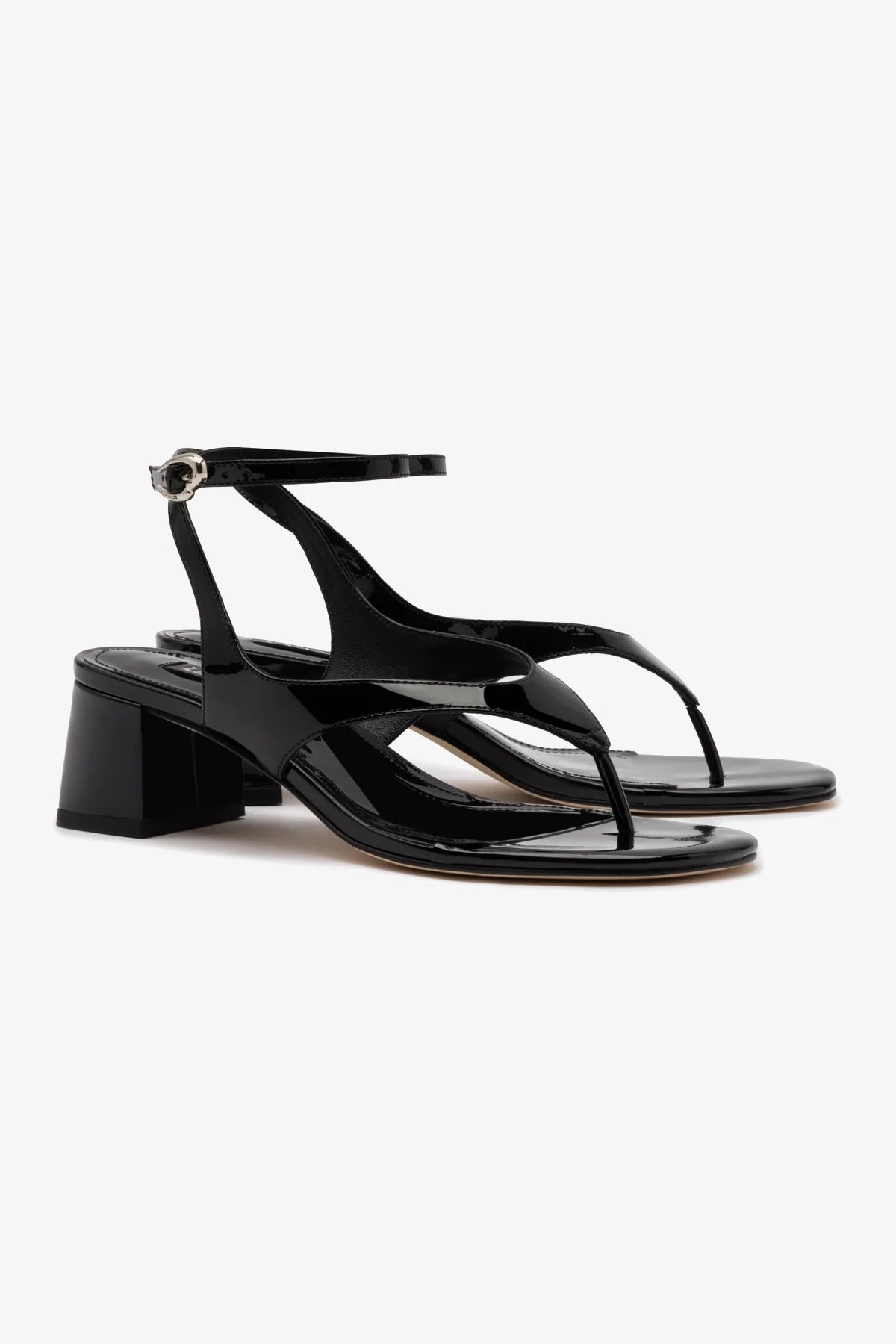 Gaia Block Sandal - Women's Black Leather Chunky Heel Sandals for Summer | Comfortable & Stylish Footwear for Beach, Vacation, and Casual Outings