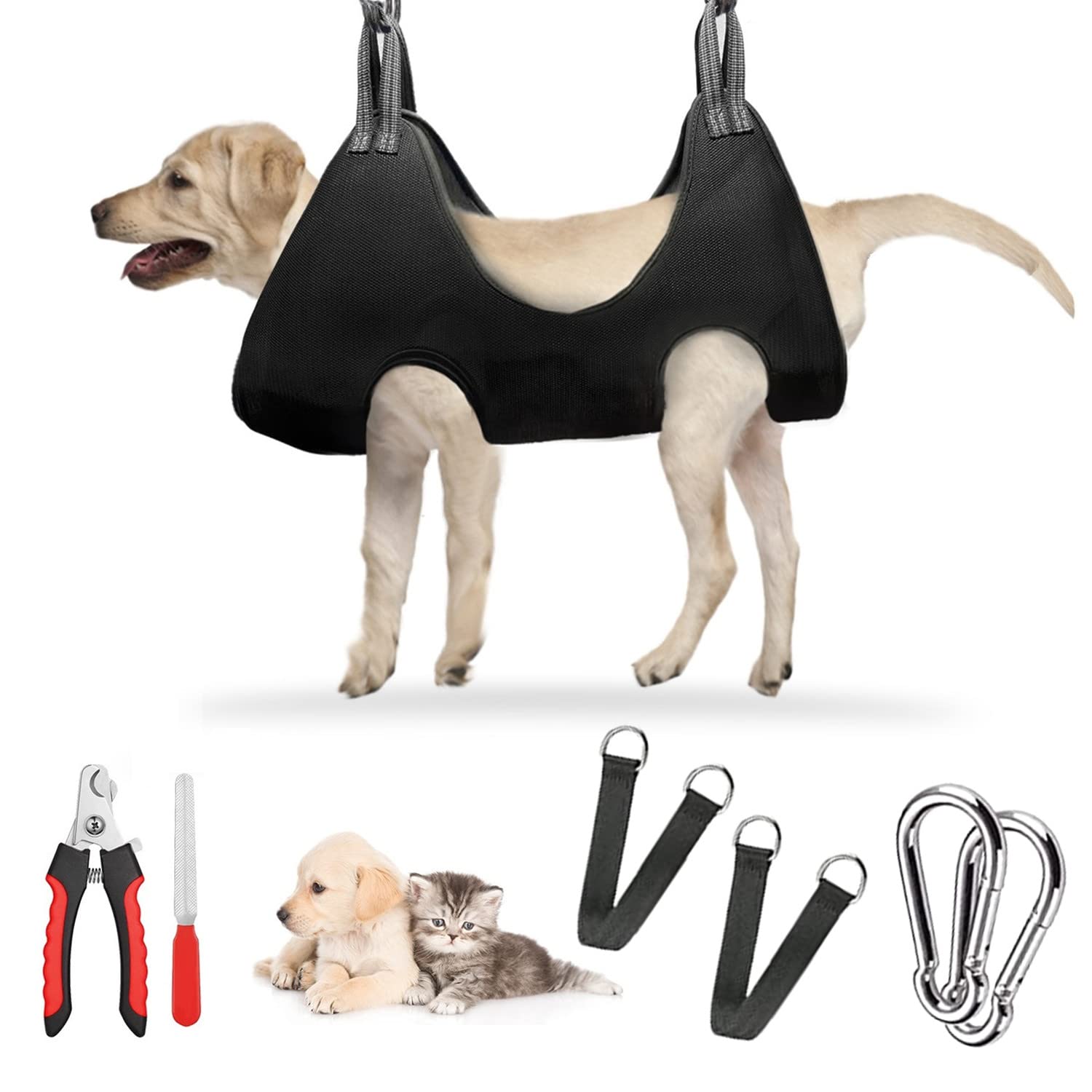 ZVBBON Dog Nail Trimming Hammock - Breathable Pet Grooming Sling for Small & Large Dogs - Perfect for Stress-Free Nail Clipping & Grooming at Home