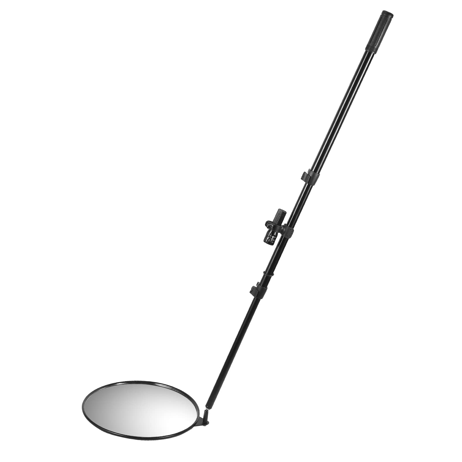 Portable 8-Inch Telescopic Under Vehicle Inspection Mirror with LED Light - Foldable Car Security Mirror for Mechanics, DIY Auto Repair & Home Safety Checks