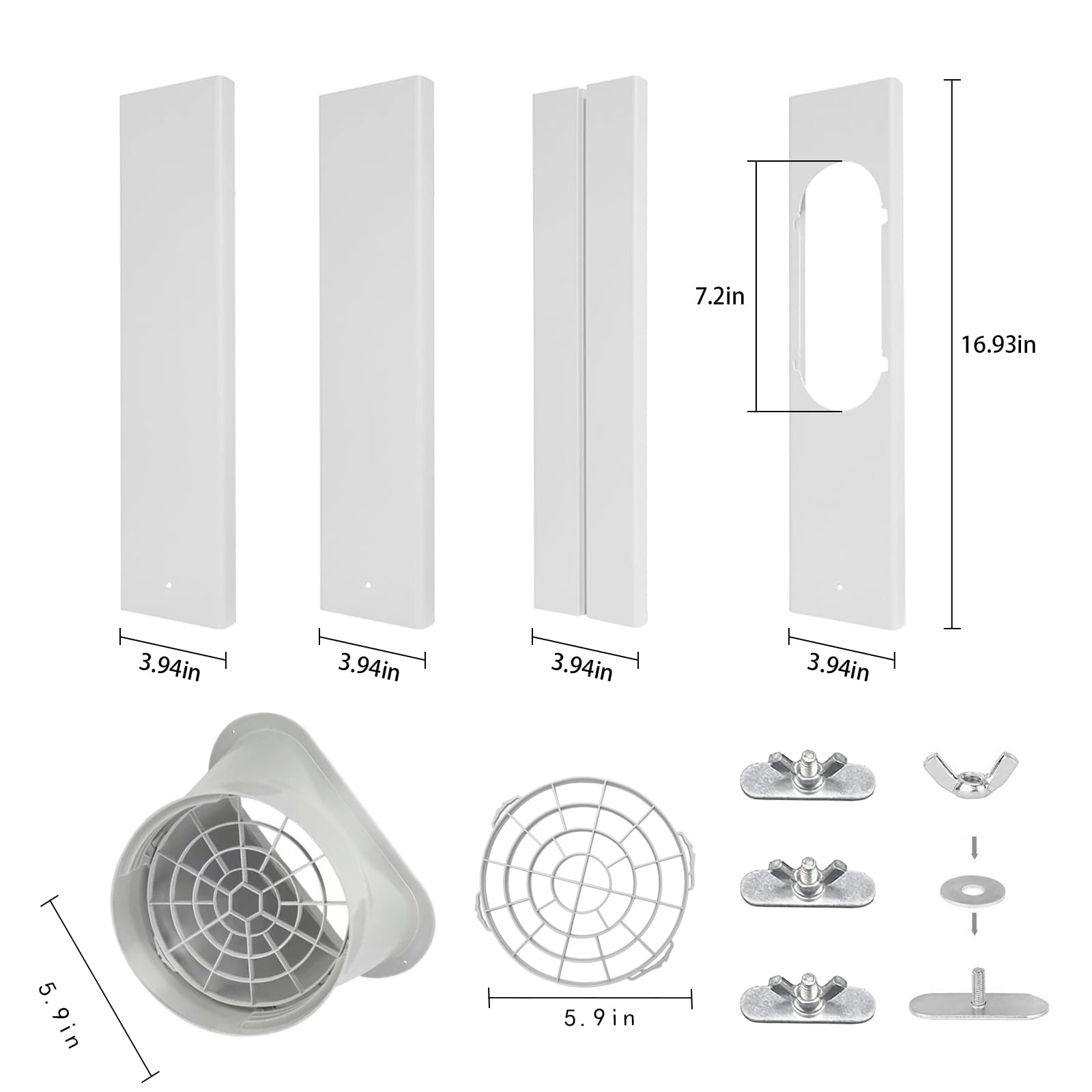 Universal Portable Air Conditioner Window Vent Kit - 5.9
