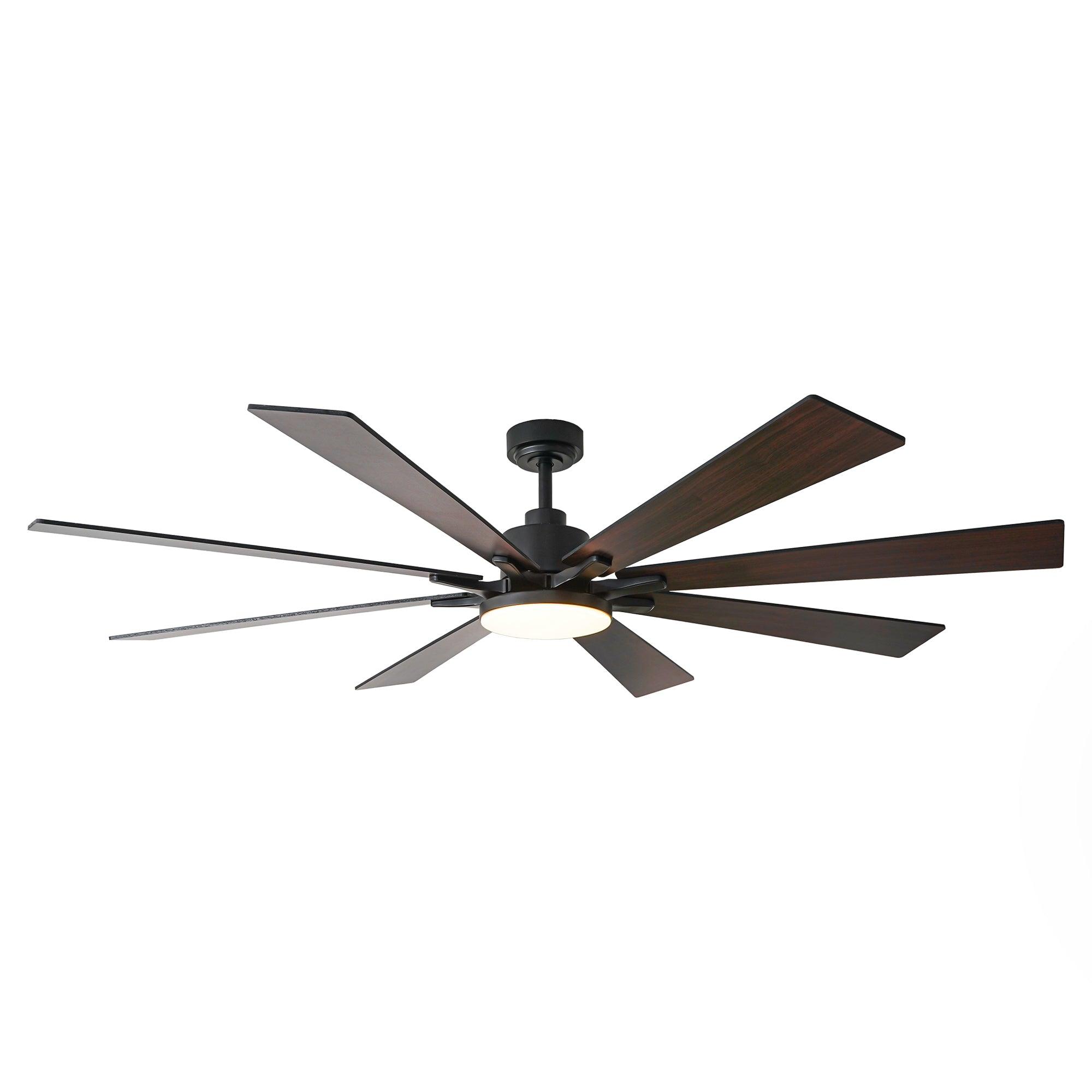 72 Inch Elbe Modern Ceiling Fan with Light Kit & Remote Control - Perfect for Living Room, Bedroom, and Large Spaces