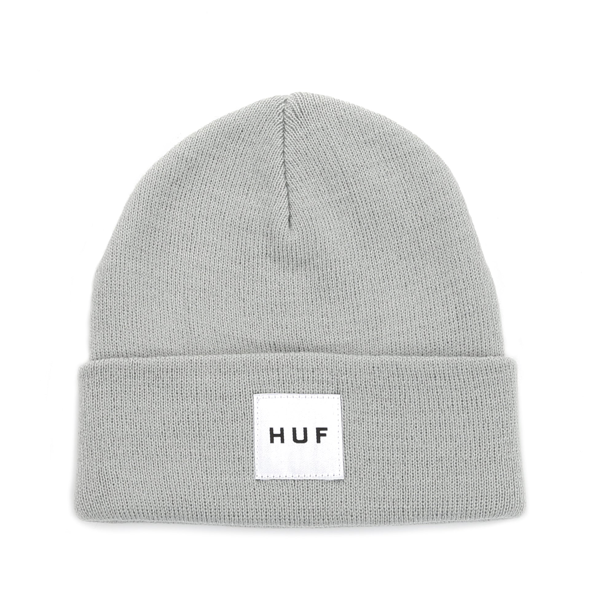 Huf Box Logo Beanie - Heather Grey Winter Hat for Men & Women - Warm Skull Cap for Outdoor Activities, Snowboarding & Streetwear Fashion