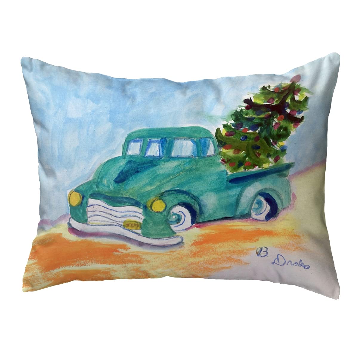 Betsy Drake NC1223 Decorative Throw Pillow 16x20 Inches Multi-Color for Living Room, Bedroom, Sofa & Couch - Soft Accent Pillow for Home Decor