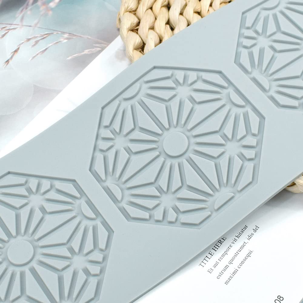 3D Hollow Leaf Fondant Lace Mold - Multi Leaves Flower Silicone Cake Decorating Molds for Chocolate, Sugar Candy & Cupcake Baking (9.6x3.4x0.12 Inch) - Perfect for Wedding Cakes, Birthday Desserts & DIY Candy Making