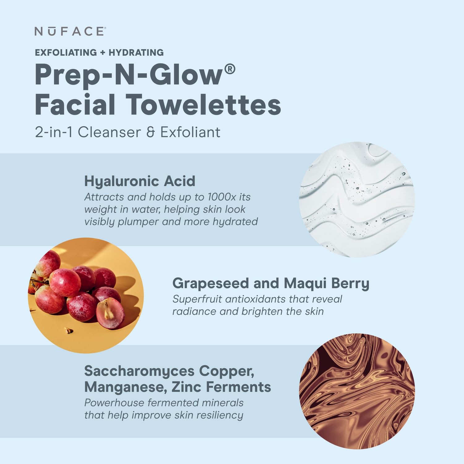 NuFACE Hydration Bundle with IonPlex Hydra-Gel Power Patches, Supercharged Facial Mist & Prep-N-Glow Towelettes - 3-Piece Skincare Set for Microcurrent Treatment & Moisture Lock - Perfect for At-Home Facial Routine & Travel Skincare Essentials
