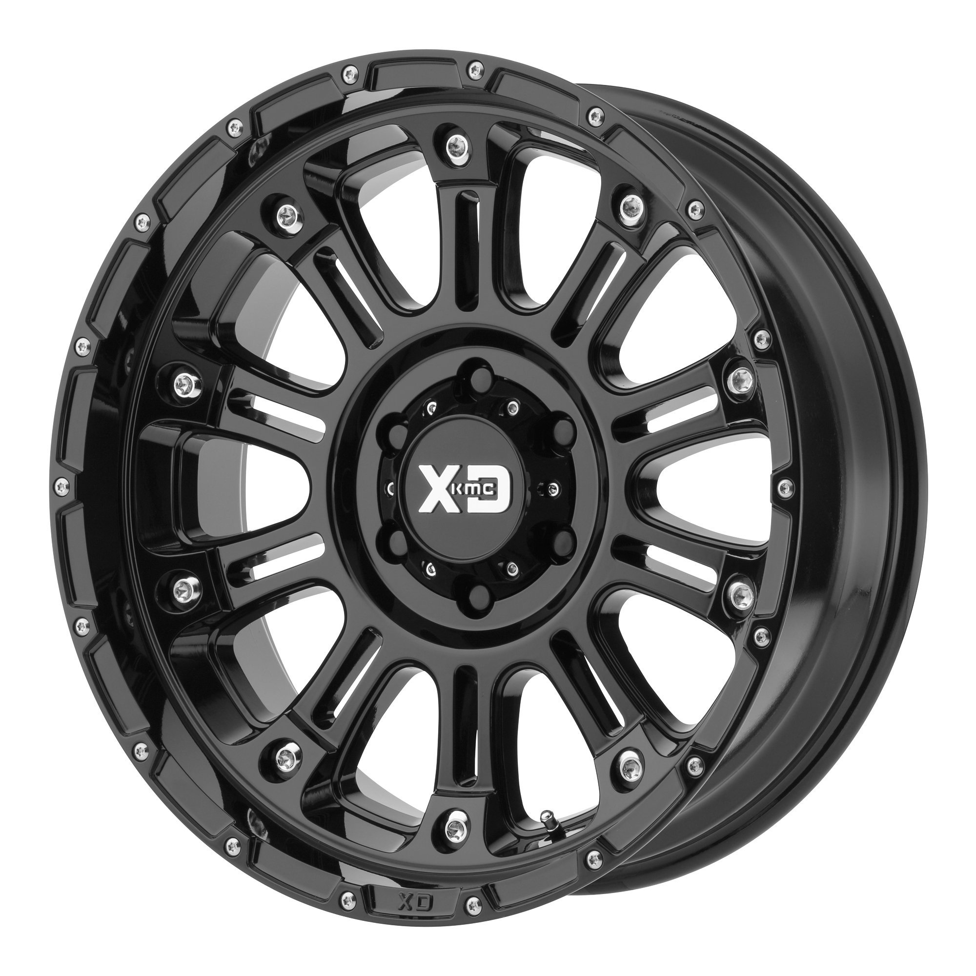 KMC Wheels XD Series Hoss 2 17x9 5x127 Gloss Black -12mm Offset | Off-Road & Truck Rims for Jeep Wrangler, Ford F-150, Ram 1500 | Rugged All-Terrain Performance Wheels