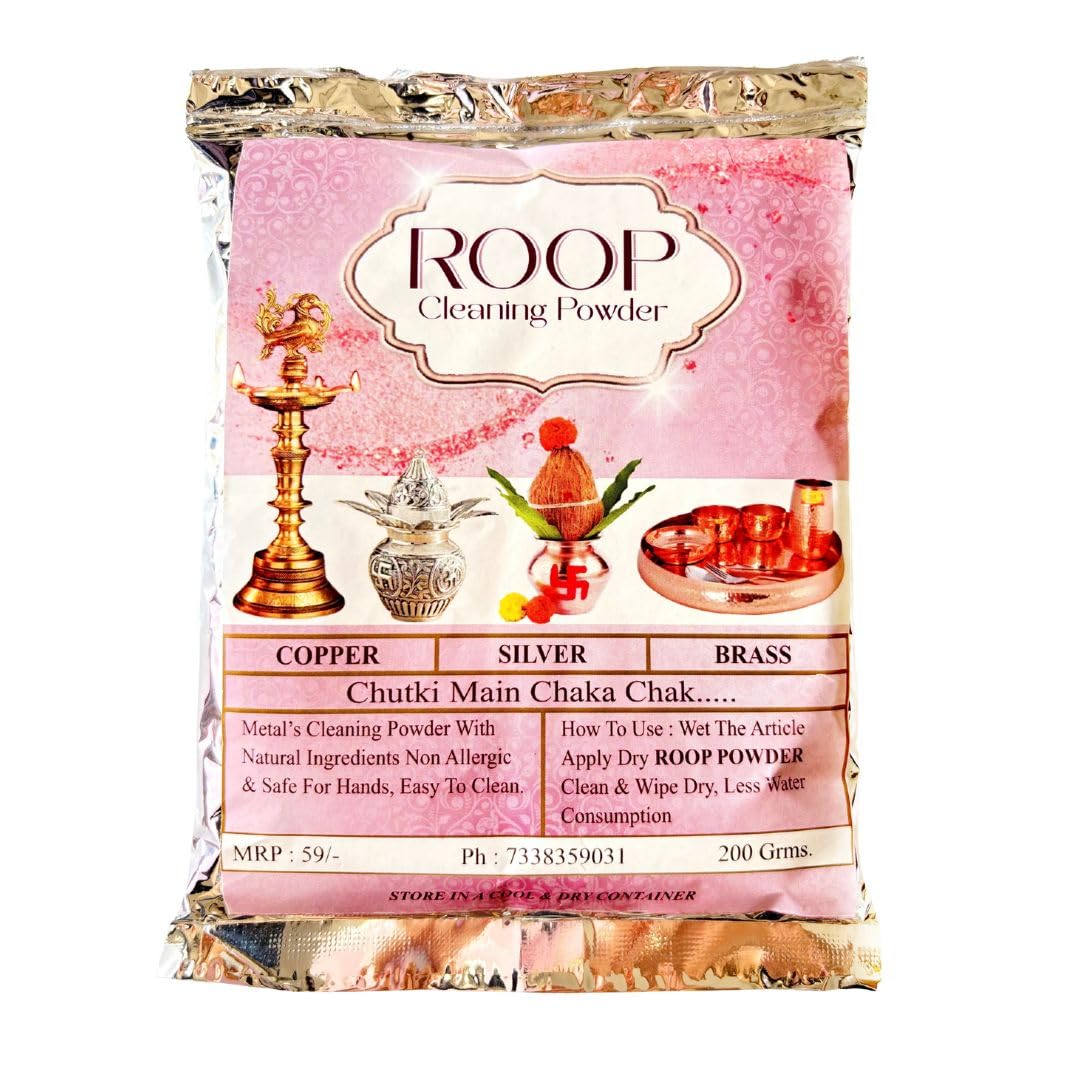 Natural Metal Cleaner Powder for Copper, Silver & Brass - 200g | Safe & Effective Tarnish Remover for Jewelry, Coins & Antiques | Perfect for Home & Professional Use