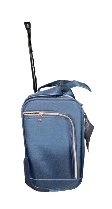 London Fog Bromley 15-Inch Under Seat Travel Bag - Navy Blue Carry-On Luggage for Airplanes, Perfect for Business Trips & Weekend Getaways