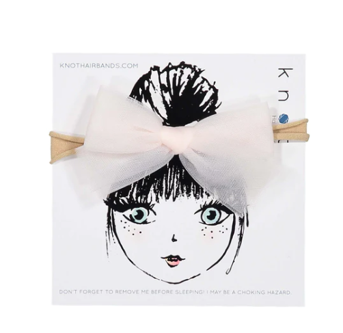 Elegant Knot Tulle Bow Headband for Women - One Size Fits All - Perfect for Weddings, Parties, and Special Occasions