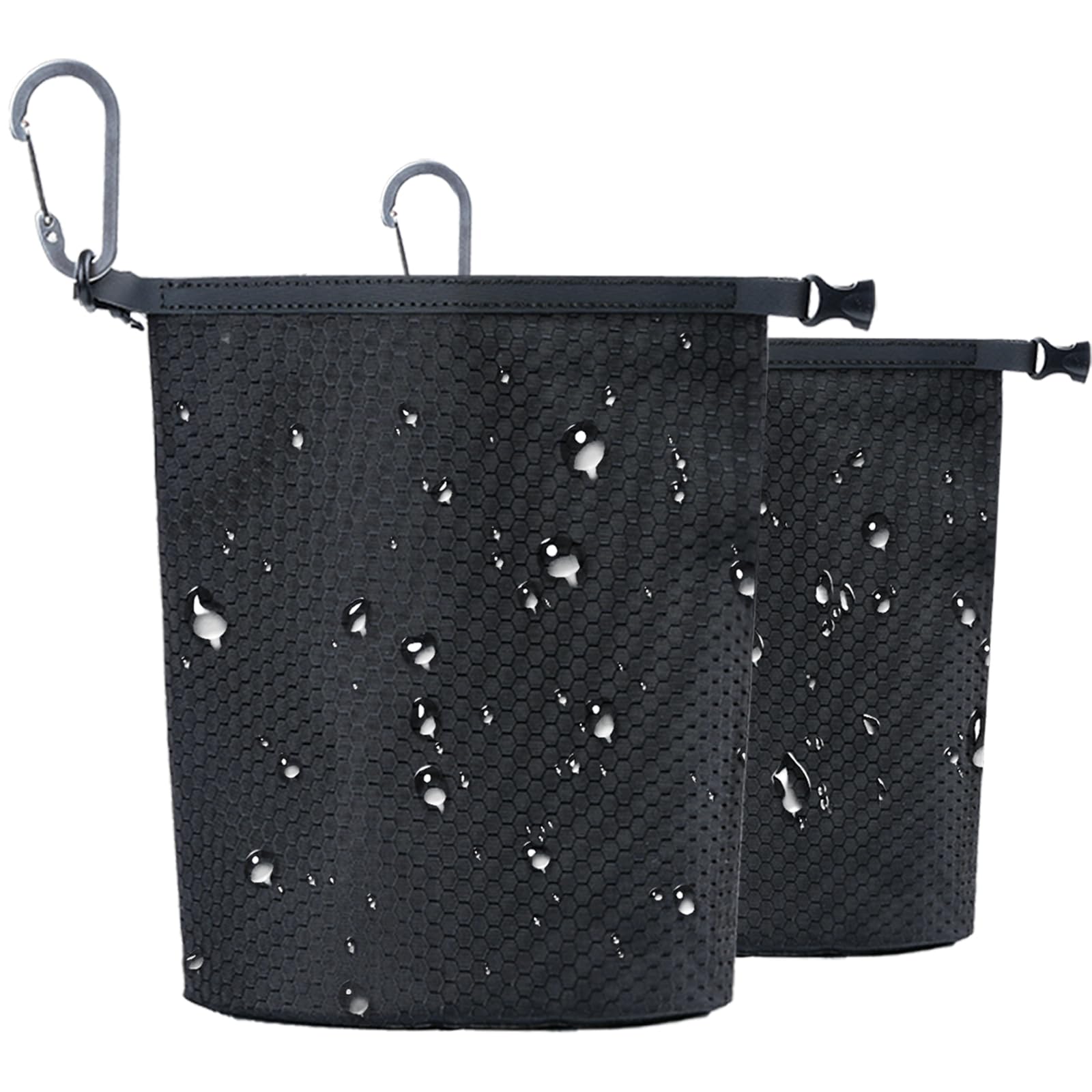 2 Pack Travel Soap Bag - Waterproof & Leakproof Soap Holder for Large & Standard Bar Soaps - Portable Soap Container Case for Camping, Gym, Hiking & Travel Accessories (Black)