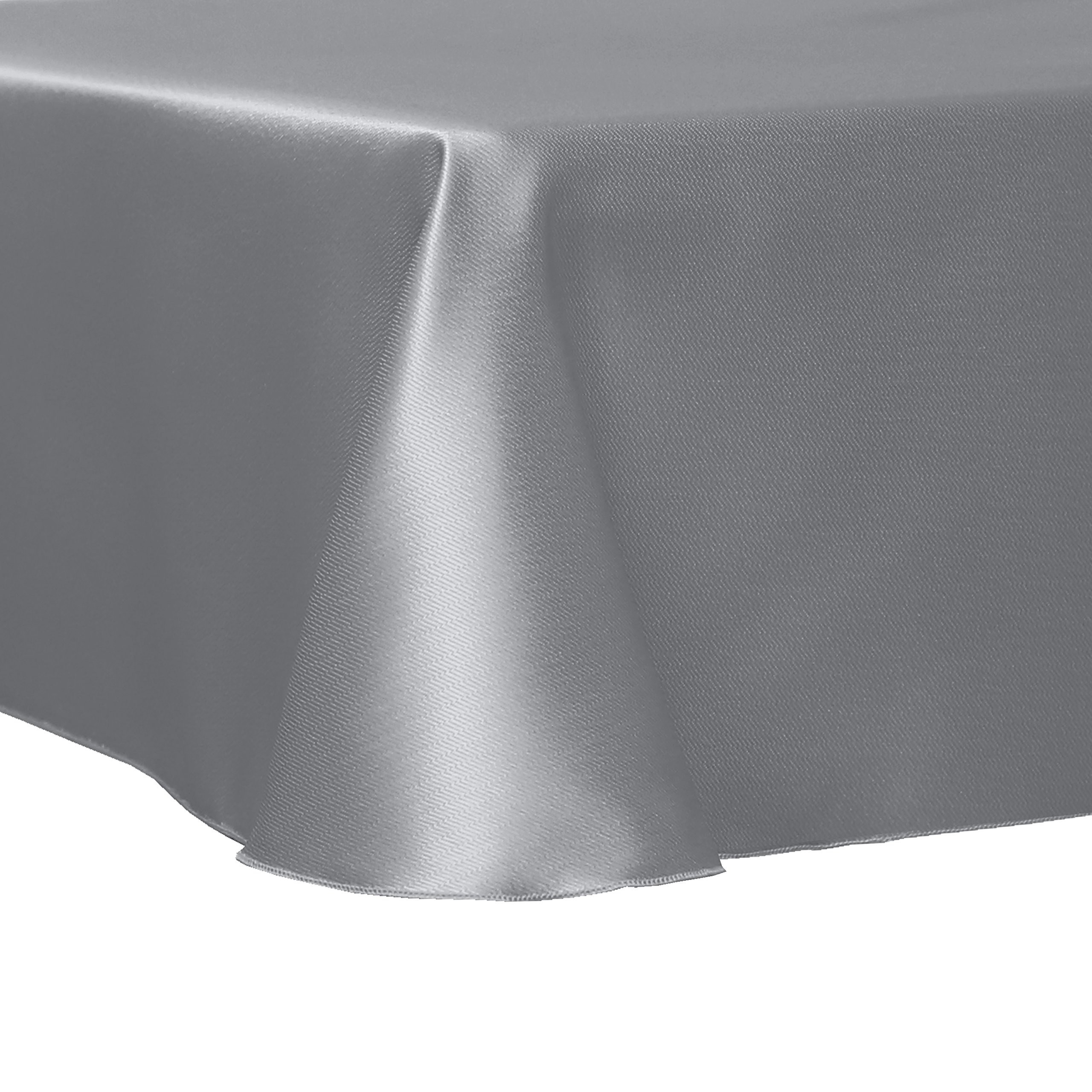 Silver Grey Herringbone Tablecloth 72x120