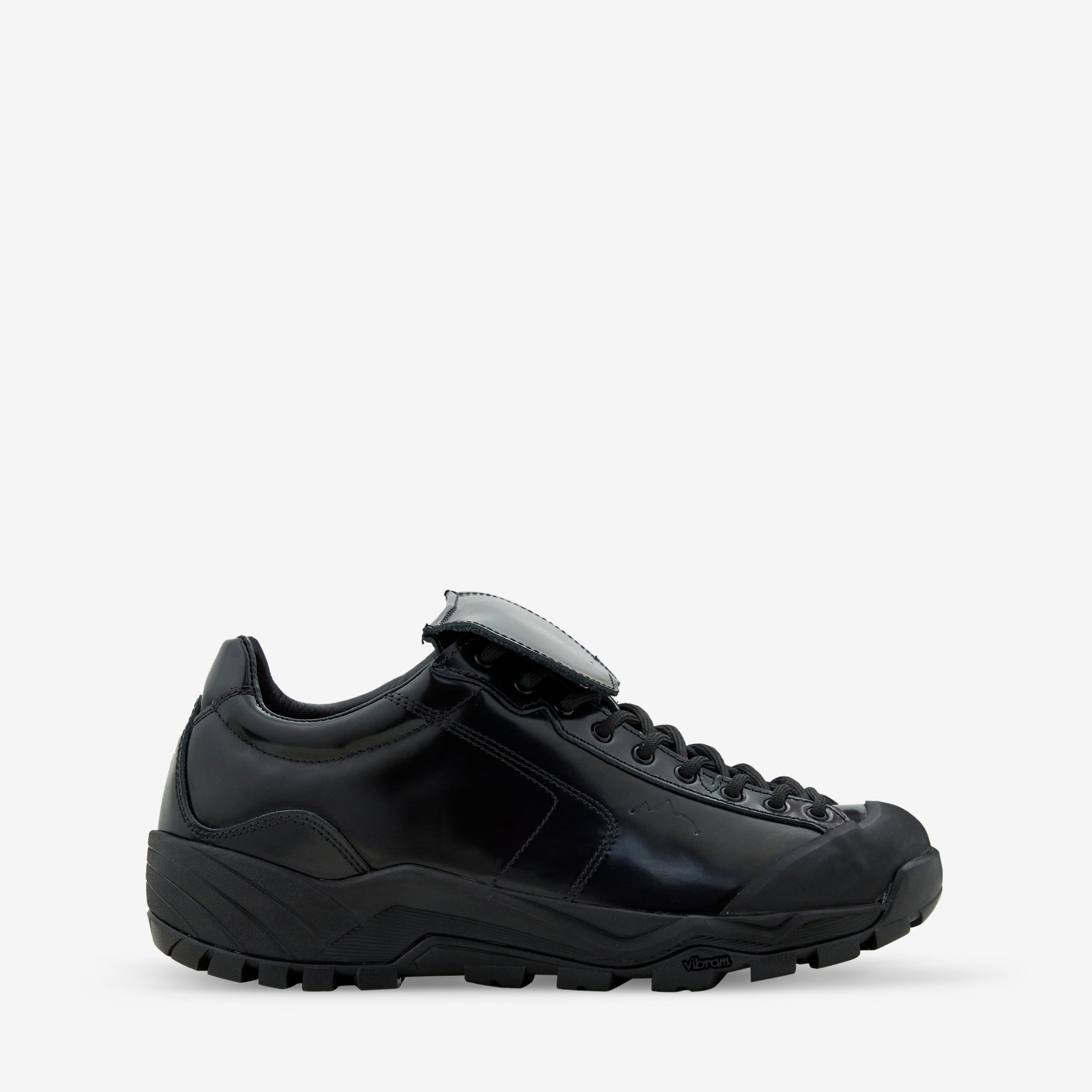 Diemme x Movida Calcio Black Patent Leather Sneakers - Men's Fashion Casual Shoes for Urban Streetwear & Night Out