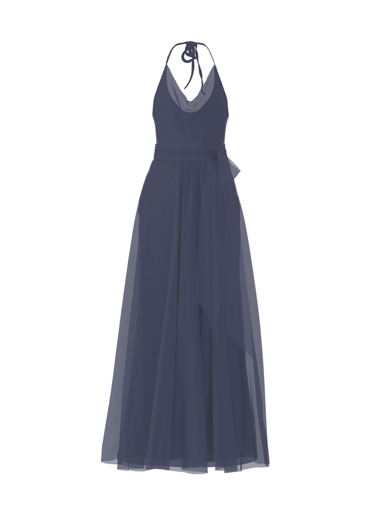 Daryn Bodice with Justine Skirt and Sash Belt in Blue Steel - Elegant Women's Fashion Set for Parties, Weddings & Special Occasions