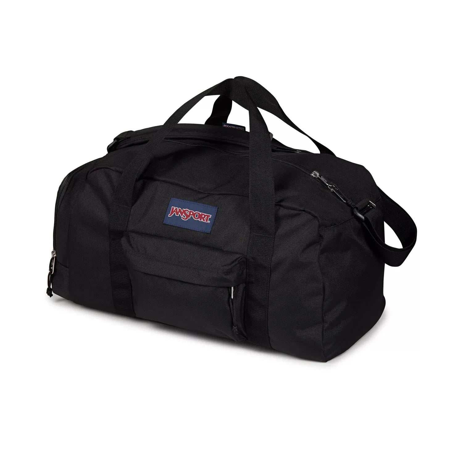 JanSport Weekender Medium Duffel Bag - Black | Durable Travel Duffel for Gym, Weekend Trips & Outdoor Adventures