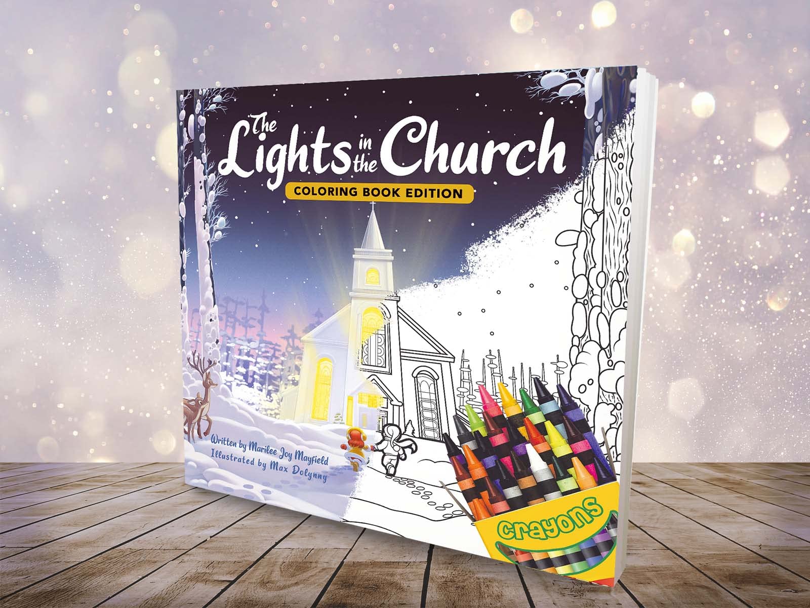 Religious Coloring Book for Adults - The Lights in the Church | Bible Study, Meditation & Christian Gift Idea