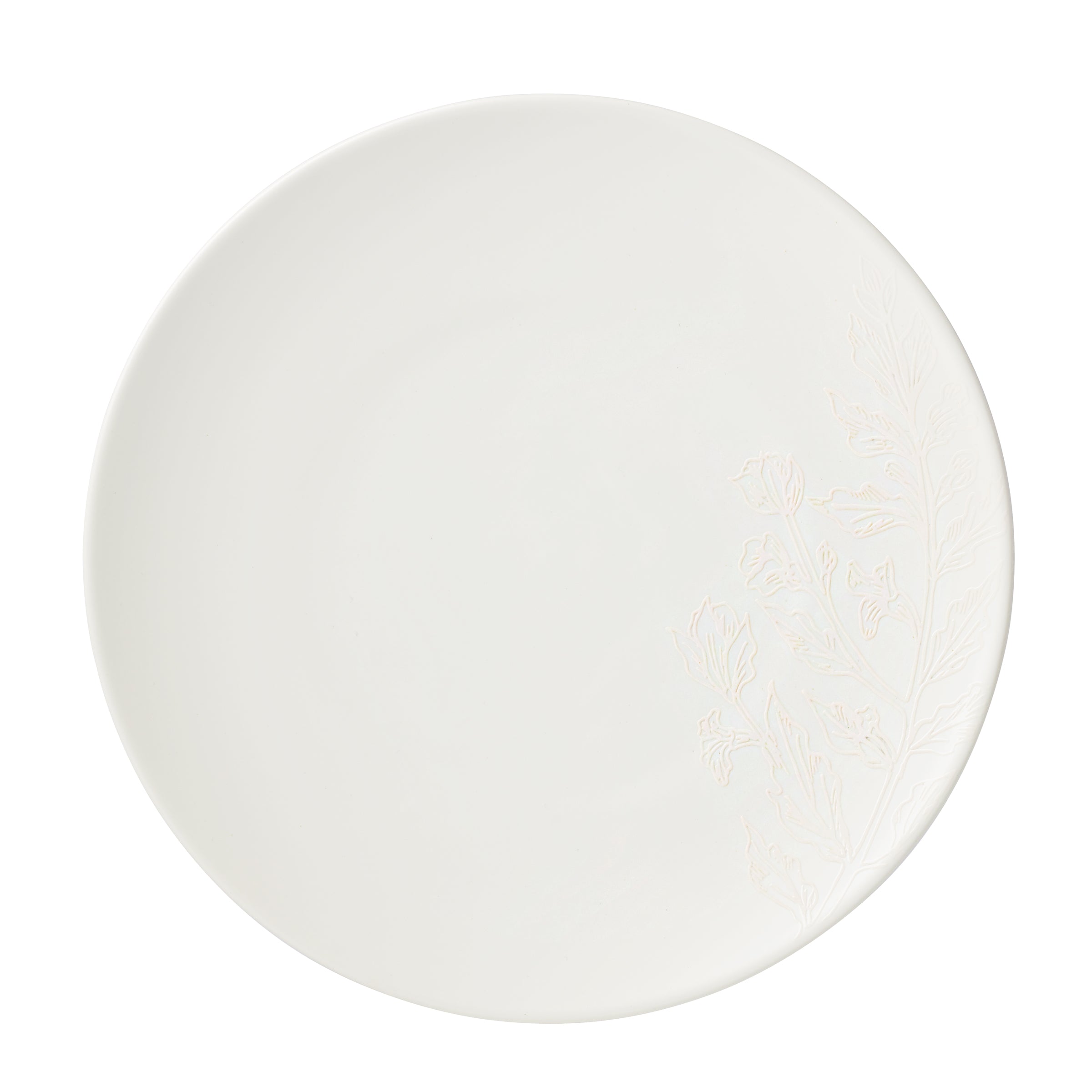 Roseto White 12-Piece Dinnerware Set - Porcelain Dinner Plates, Salad Plates & Bowls - Elegant Tableware for Everyday Dining & Entertaining
