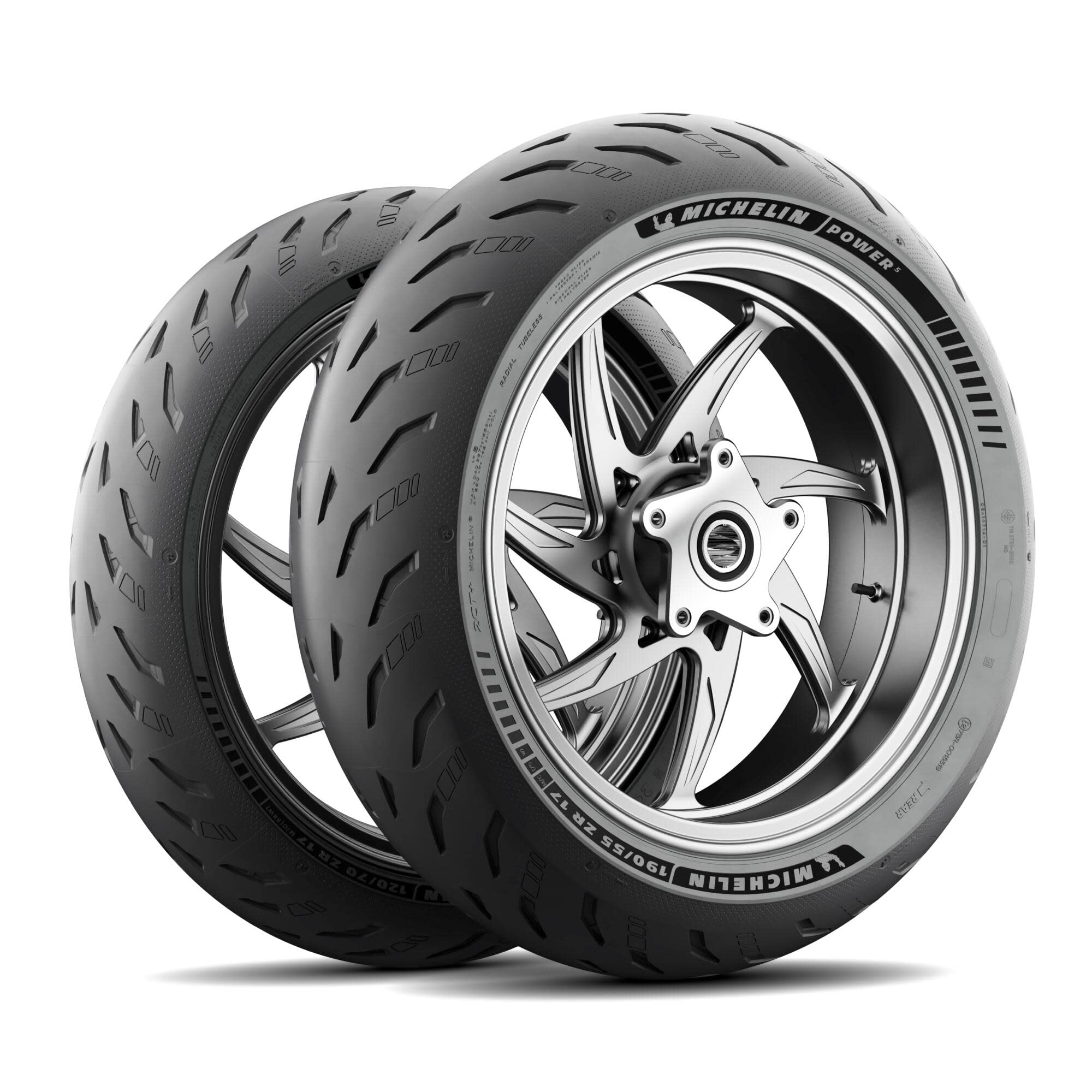 Michelin Power 5 Rear Motorcycle Tire 190/50ZR-17 - High Performance Sport Bike Tire for Street Riding & Track Days
