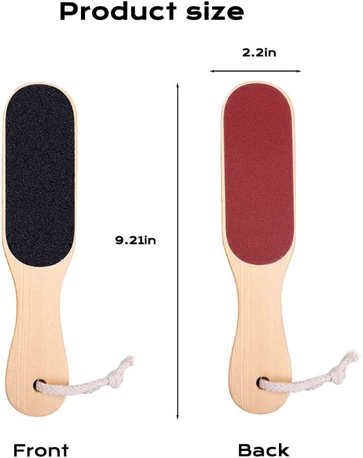 Natural Wooden Foot Scrubber - Double Sided Exfoliating Callus Remover for Soft Feet - Men & Women Pedicure Tool - Pack of 1 - Perfect for Home Spa, Bathroom & Pedicure Care