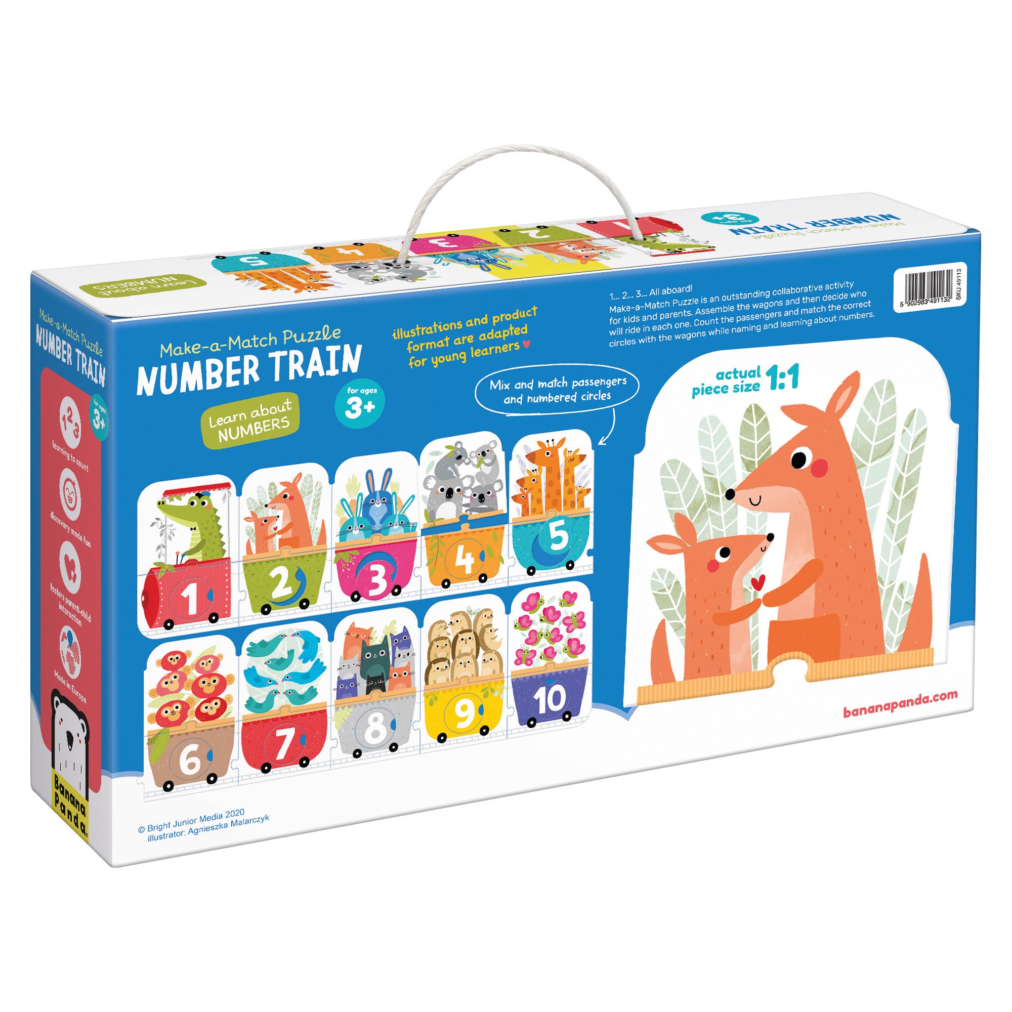 Banana Panda Number Train Matching Puzzle - 30 Piece Educational Toy for Kids | Fun Learning Game for Preschool & Kindergarten | Perfect for Home & Classroom Activities