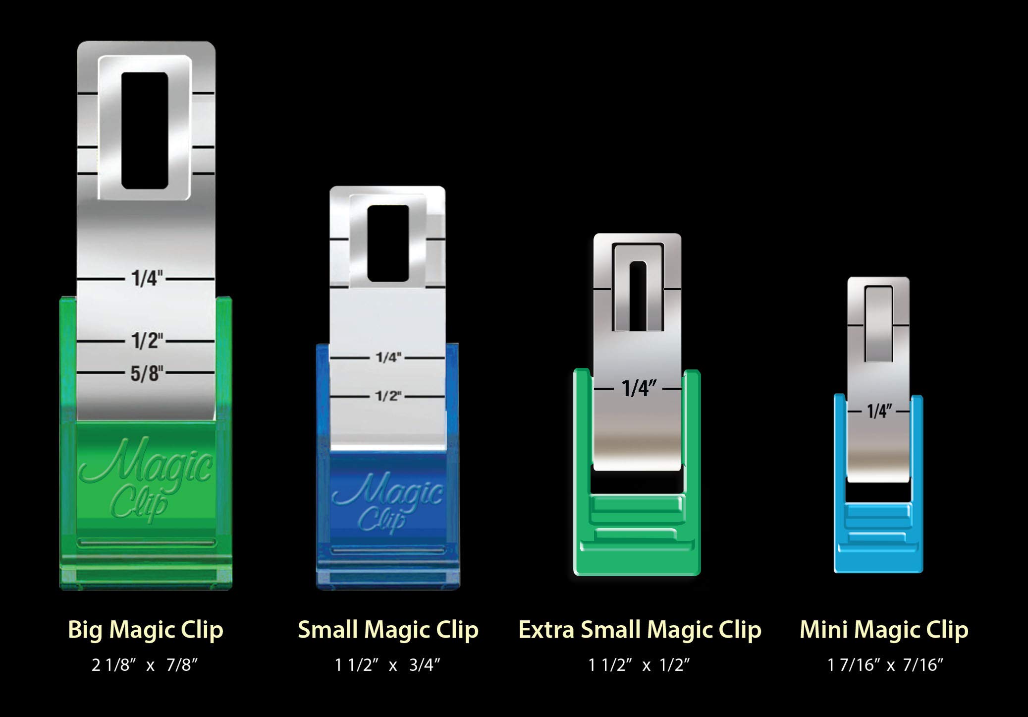 Taylor Seville Originals Mini Magic Clip Sewing and Quilting Clips - 12 Piece Set for Quilting, Sewing & Crafting - Perfect for Fabric Binding, Hemming & DIY Projects