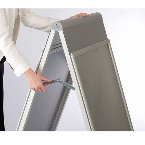 22x28 Euro Style A-Frame Sign Holder with Double-Sided Message Board | Folding Sidewalk Sign Stand for Restaurants, Retail Stores & Outdoor Advertising