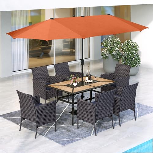 Navy Chusion With Orange Red Umbrella