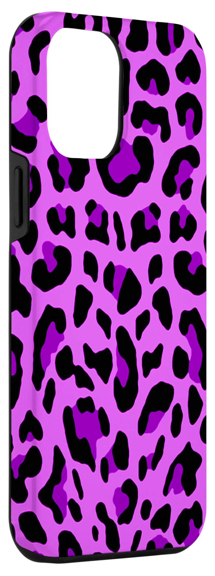 iPhone 12 Pro Max Case - Purple Leopard Print & Black Cheetah Skin Pattern Protective Cover | Slim Fit Shockproof Phone Case for Women & Men | Perfect for Daily Use, Travel & Outdoor Activities