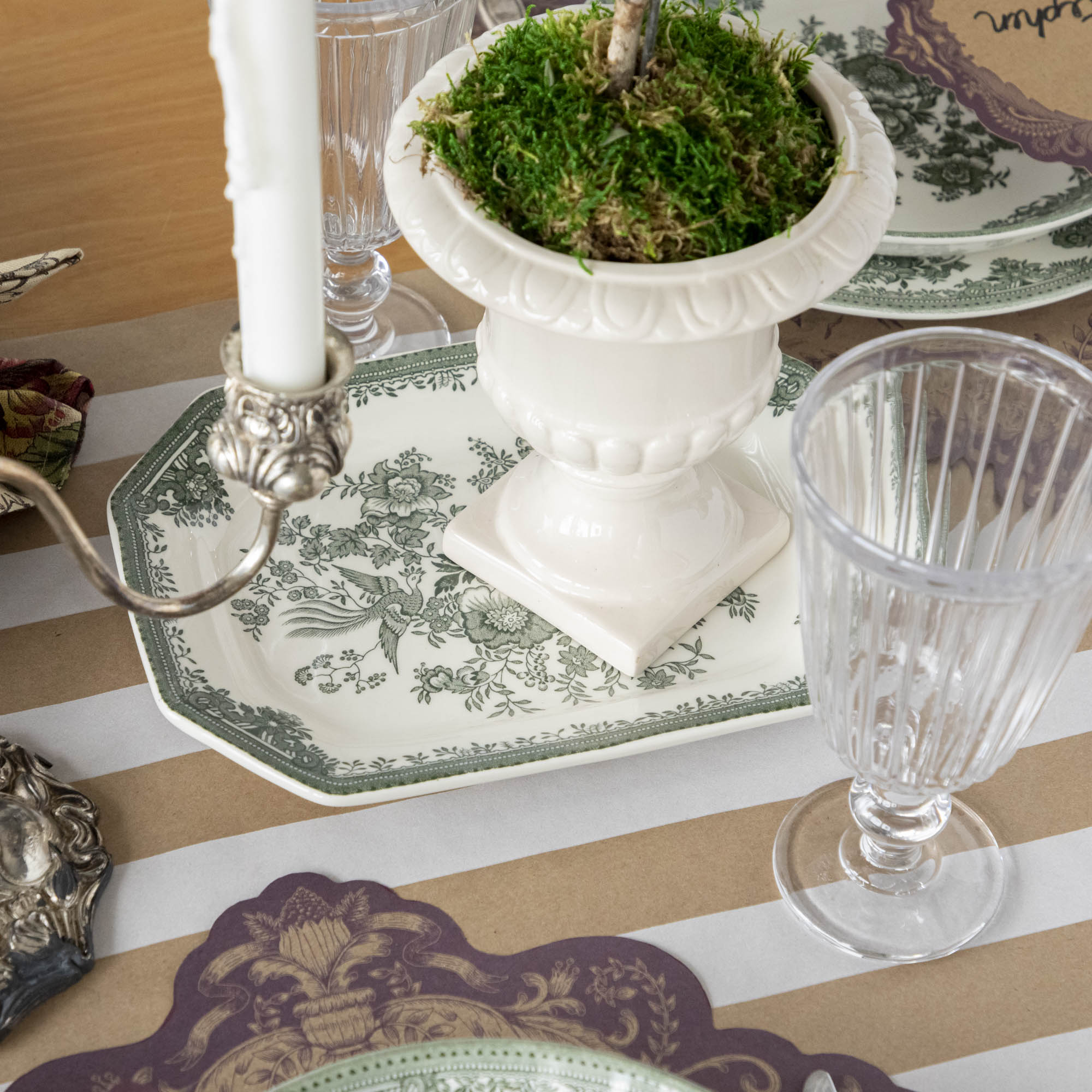 Burleigh Dark Green Asiatic Pheasants Dinnerware Set - Elegant Fine China Plates, Bowls & Cups - Perfect for Formal Dining, Tea Parties & Home Decor