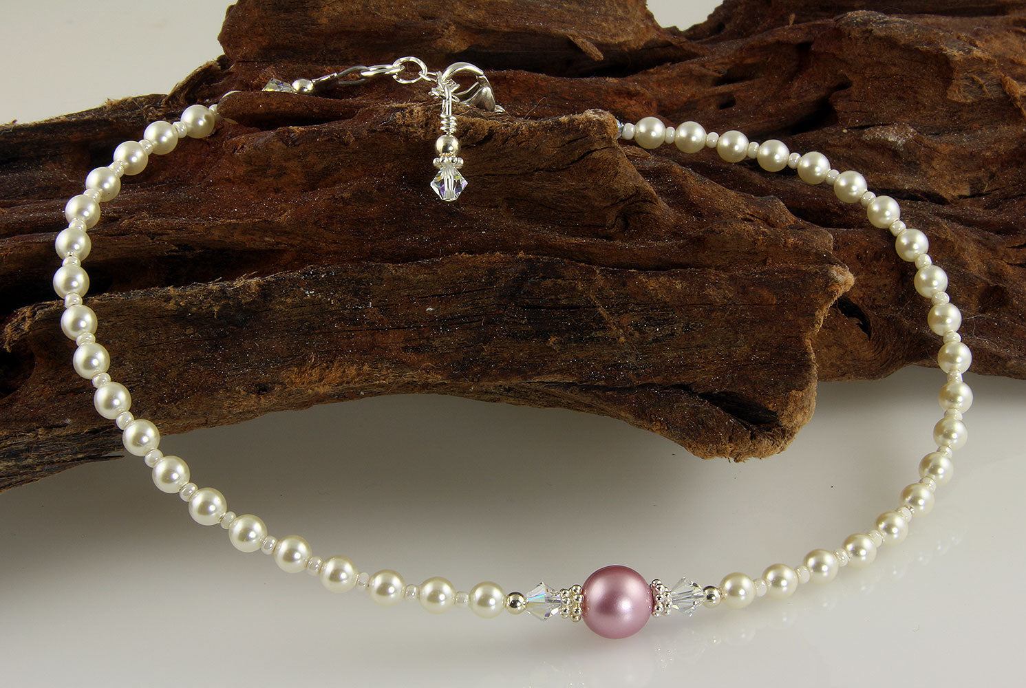 Elegant Pink Pearl Beaded Anklet - Dainty Pearl Ankle Bracelet for Women - Perfect for Beach, Summer & Boho Fashion