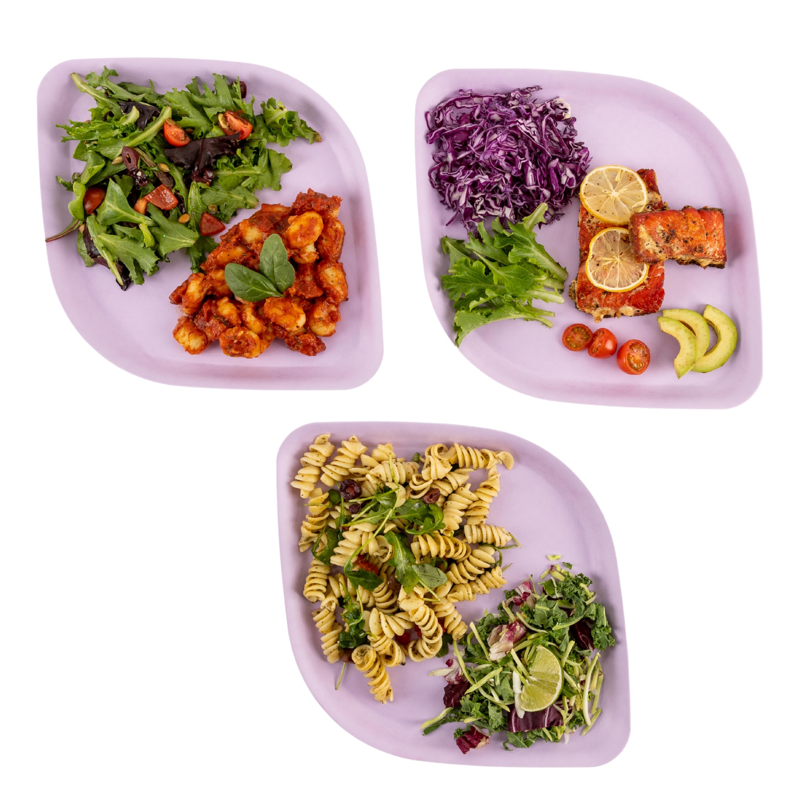 Eco-Friendly Purple Disposable Bamboo Plates - 50 Pack 10 Inch Large Compostable Dinner Plates for Weddings, Birthday Parties, Holiday Events - Sturdy & Sustainable Alternative to Paper & Plastic Plates - Perfect for Outdoor Picnics, BBQs, and Elegant Gatherings