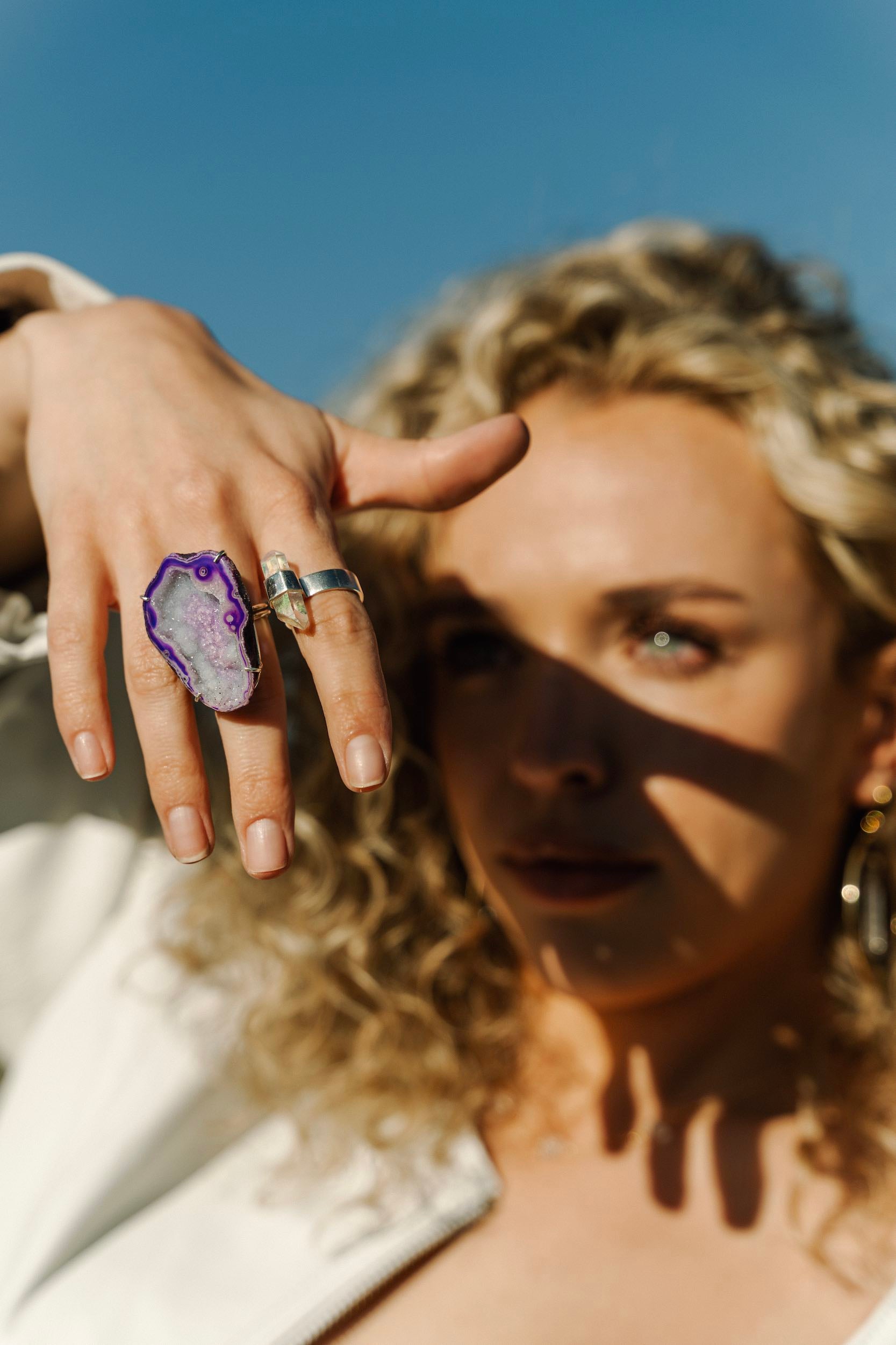 Sparkling Purple Agate Geode Druzy Ring for Women - Elegant Crystal Healing Jewelry for Everyday Wear, Gift Giving & Spiritual Energy