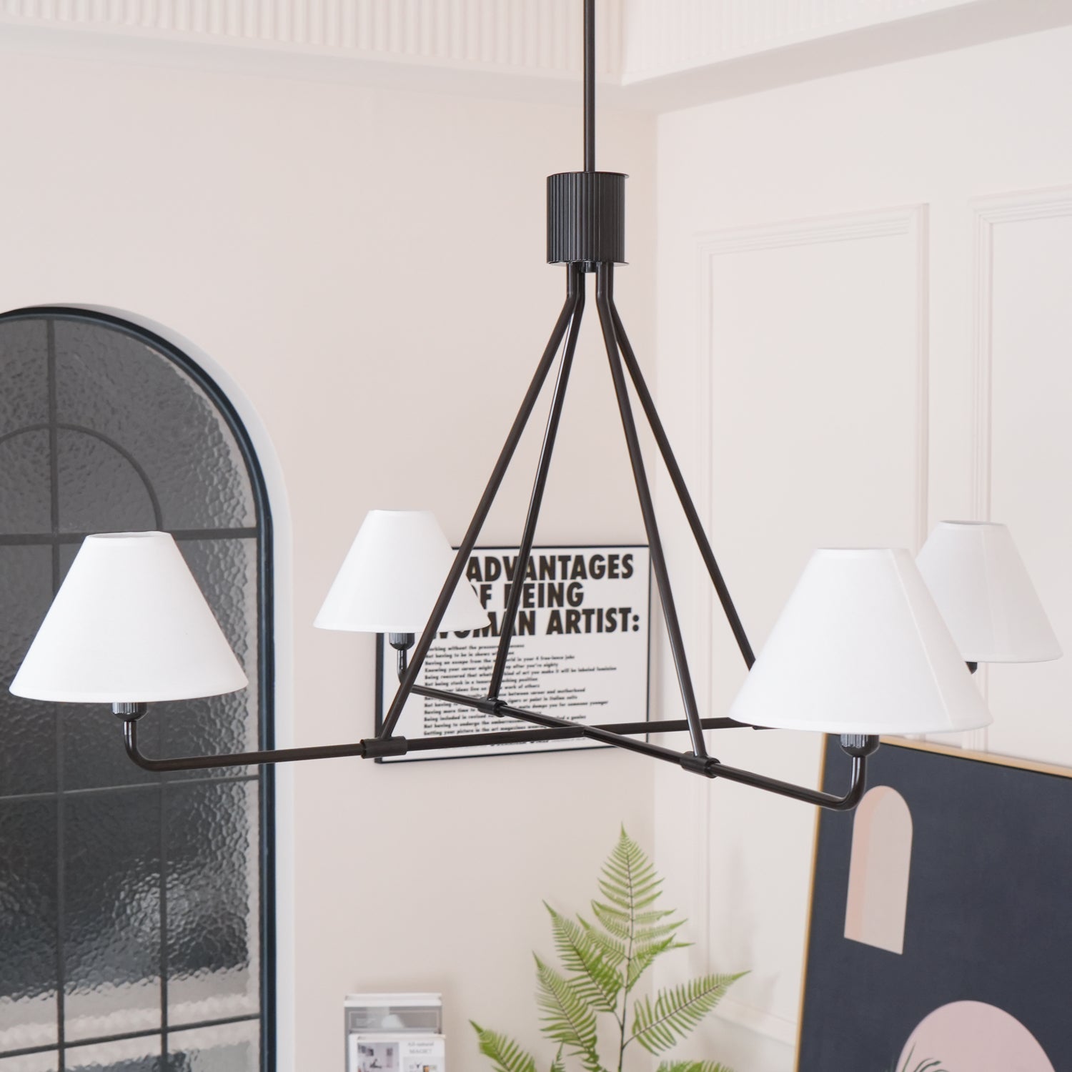 Modern Axis Chandelier - Elegant Crystal Ceiling Light Fixture for Dining Room, Living Room & Bedroom | Perfect for Home Decor & Interior Design