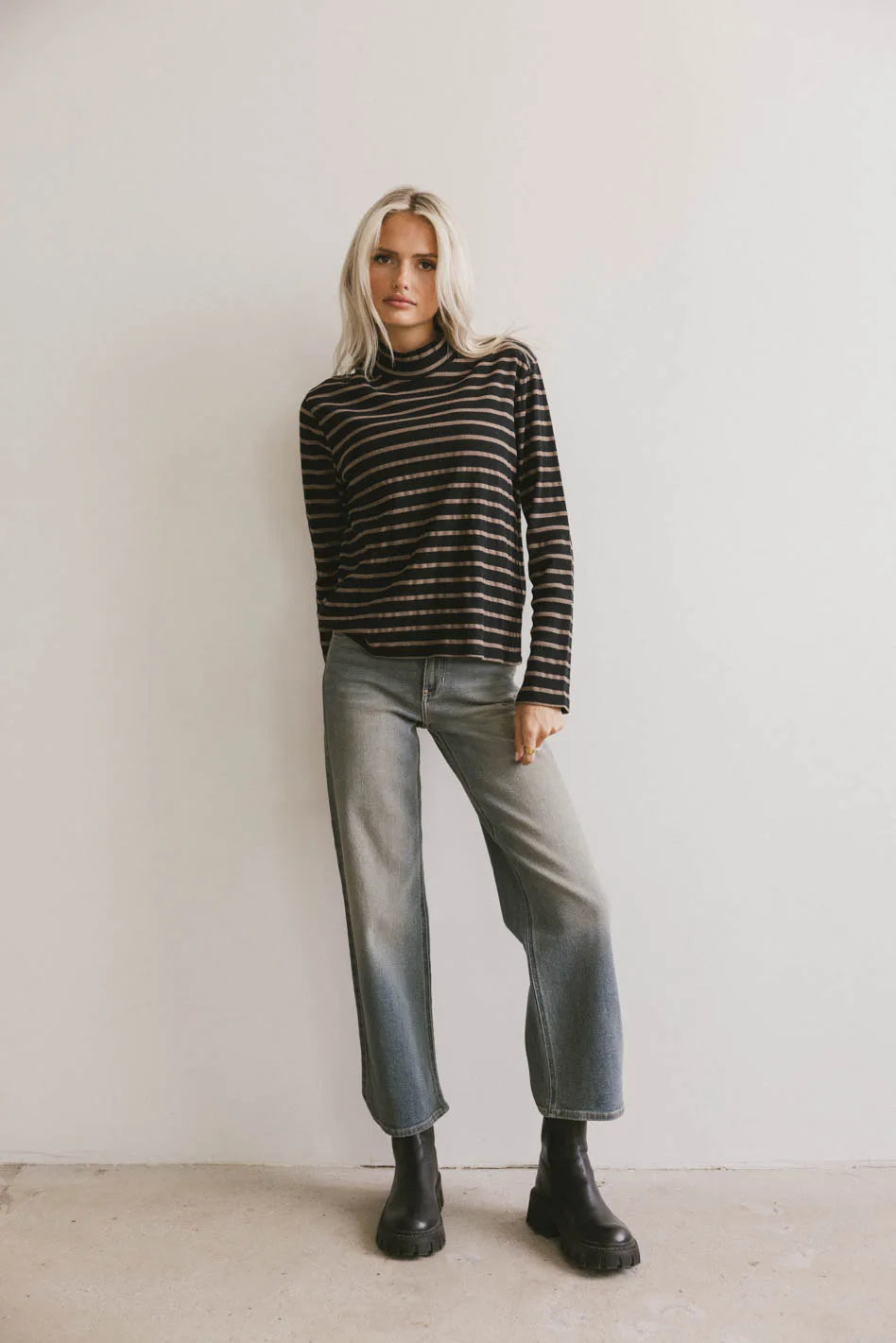 Kess Knit Top in Black - Women's Casual Stretch Knit Shirt | Perfect for Layering, Office Wear & Everyday Outfits | FINAL SALE