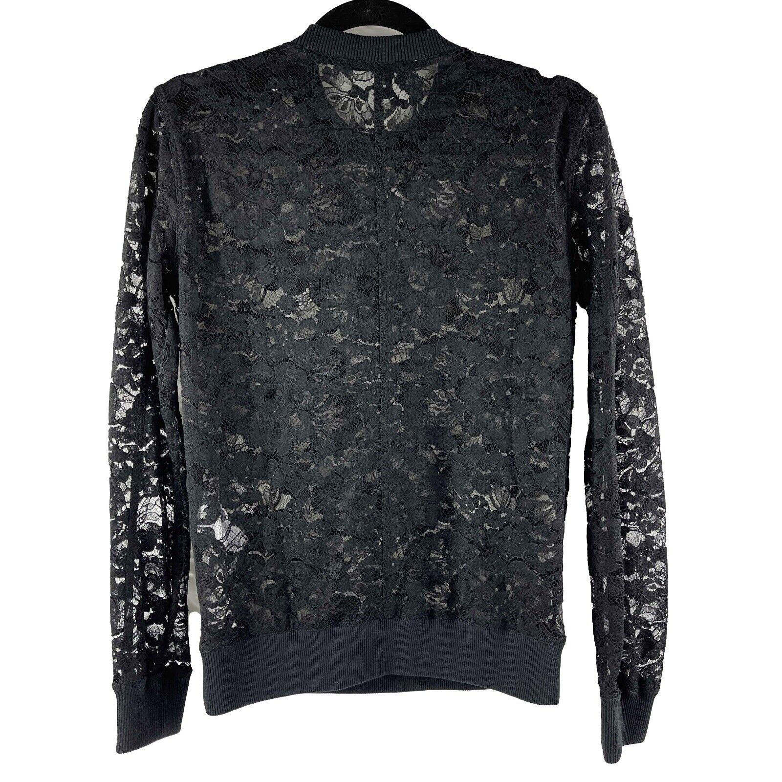 Givenchy Pristine Zipper Lace Long Sleeve Top Shirt - Size 36 US S | Elegant Women's Fashion Blouse for Party, Dinner & Special Occasions