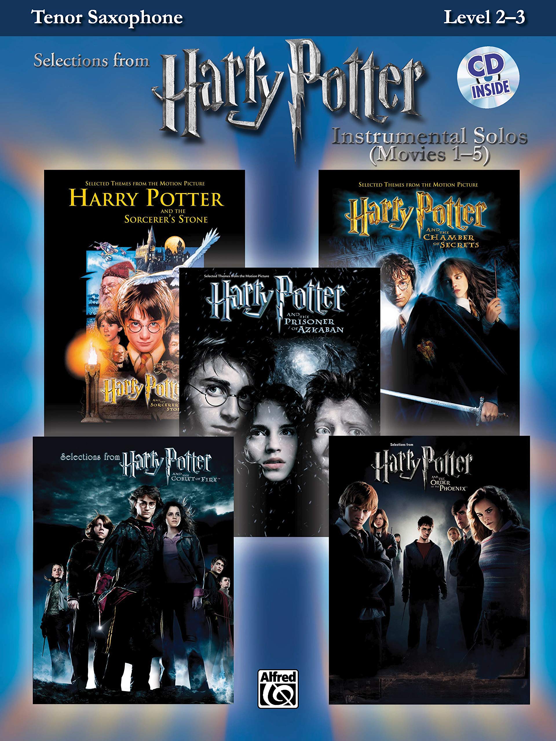 Harry Potter Movie Soundtracks Instrumental Solos for Tenor Sax (Books 1-5) with CD - Perfect for Saxophone Players & Music Lovers - Great for Practice, Performances & Harry Potter Themed Events