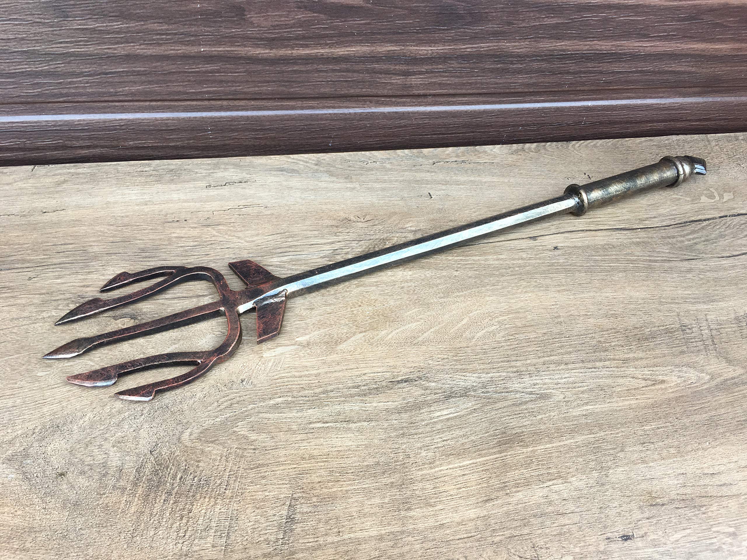 Neptune Trident Prop - Poseidon Cosplay Accessory for Mermaid & Greek Mythology Costumes - Perfect for Halloween, Theater, and Fantasy Decor