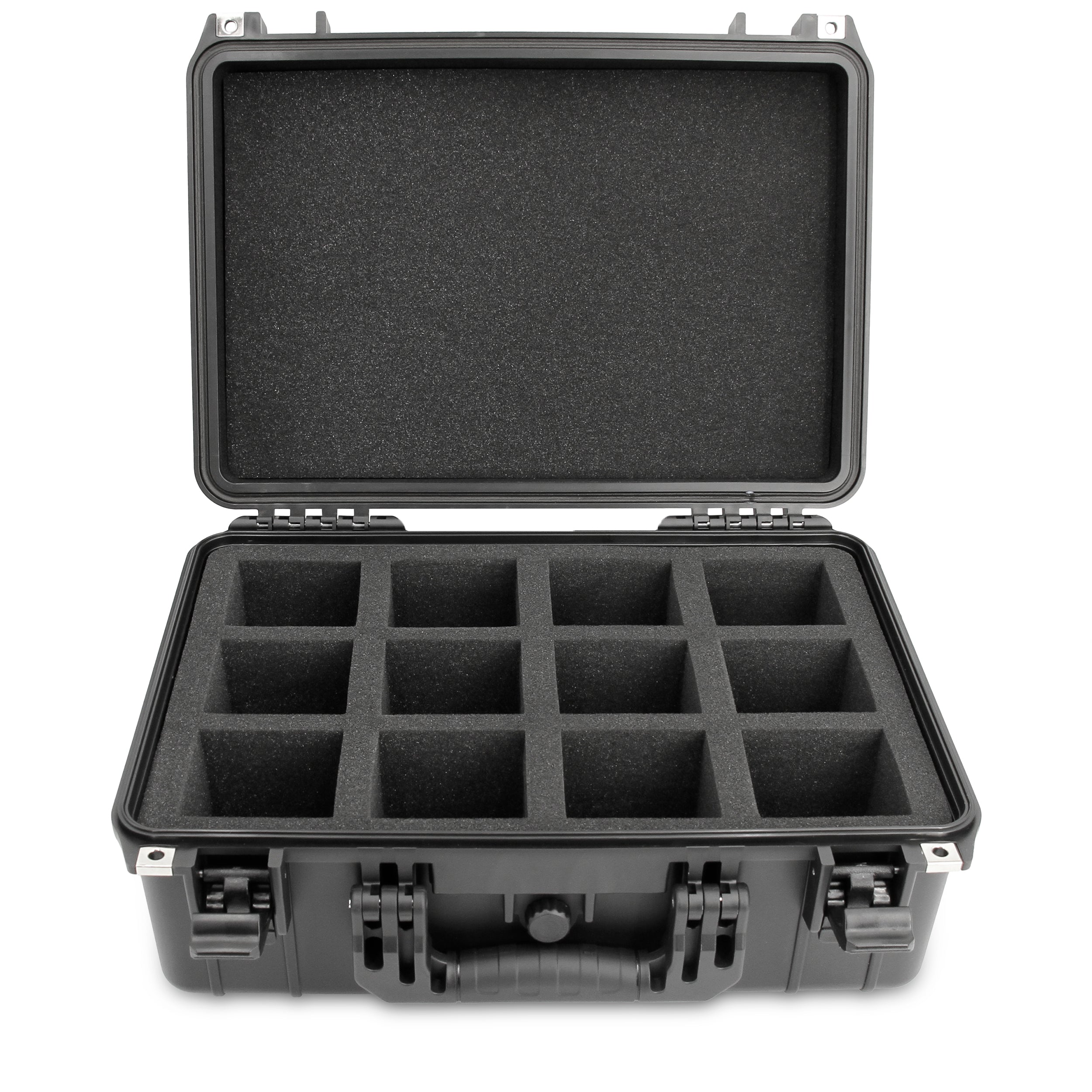 CASEMATIX Graded Card Case for 130 PSA Graded Sports Trading Cards - Waterproof Trading Card Storage Box with 12 Adjustable Dividers - Perfect for Collectors, Sports Memorabilia Protection & Card Show Display
