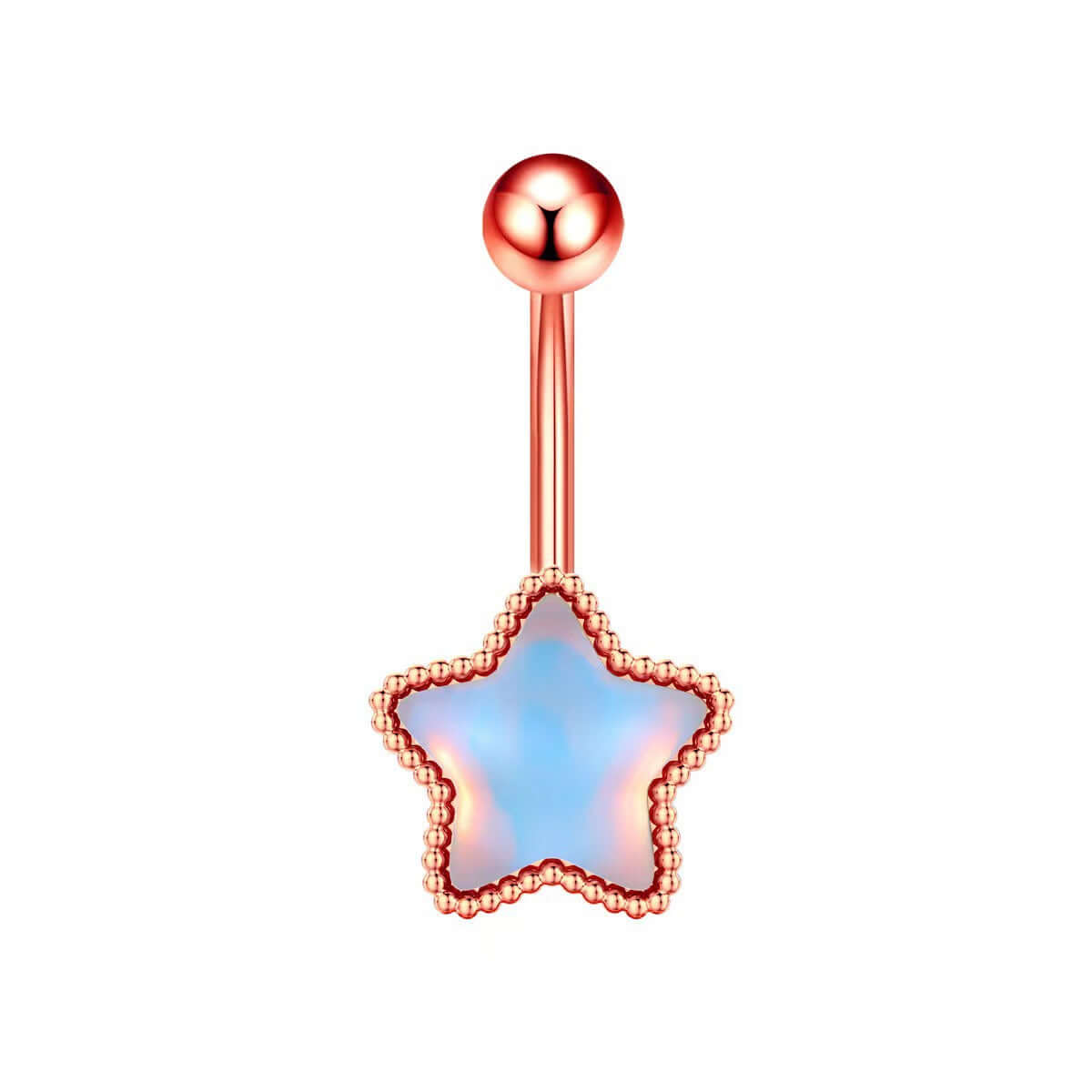 Glow in the Dark Belly Button Rings - Moon Star Design | Body Jewelry for Women | Perfect for Night Parties, Raves & Unique Fashion Looks
