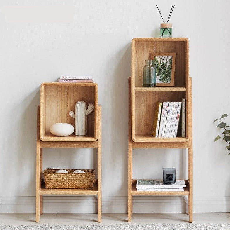 Solid Oak Wood Side Cabinet with Storage - Modern Living Room & Bedroom Furniture for Home Organization & Decor