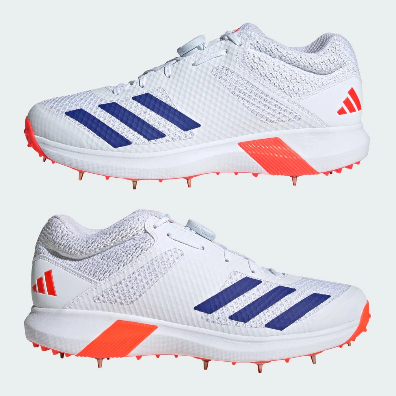 Adidas Adipower Vector Mid Full Spike Cricket Shoes 2024 - Men's Professional Cricket Footwear for Enhanced Grip & Performance - Perfect for Matches, Training & Outdoor Sports