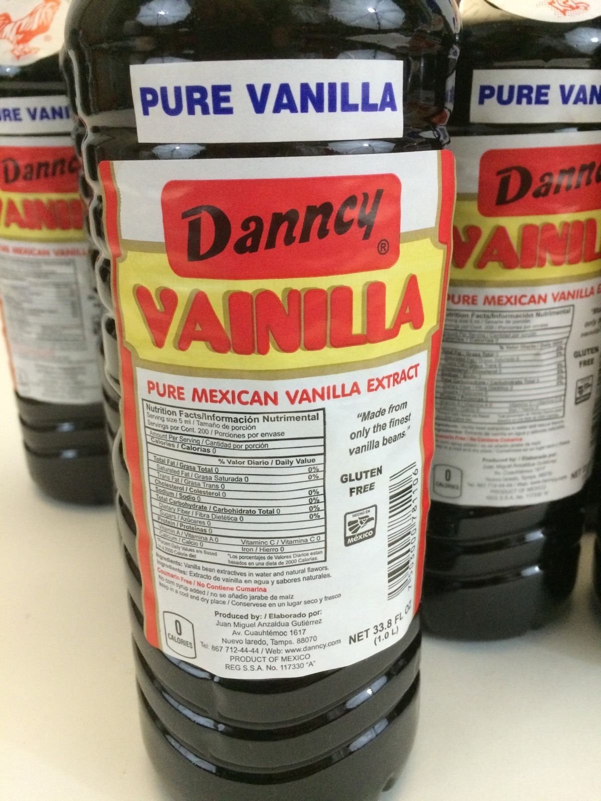 12 Bottles of Dark Danncy Mexican Vanilla Extract - Pure & Rich Flavor for Baking, Coffee & Desserts - Premium Quality Alcohol-Free Vanilla