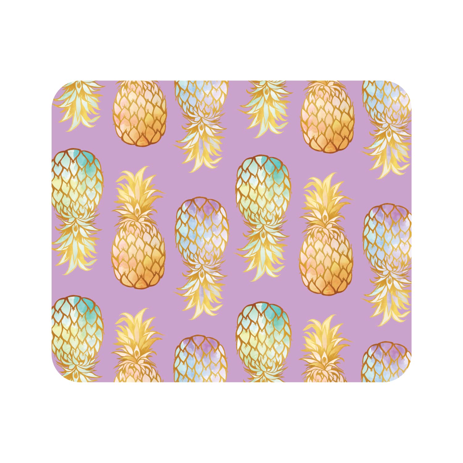 OTM Essentials Artist Series Fabric Mouse Pad - Golden Pineapple Design | Non-Slip Gaming & Office Desk Mat | Perfect for Work, Gaming & Home Office Setup