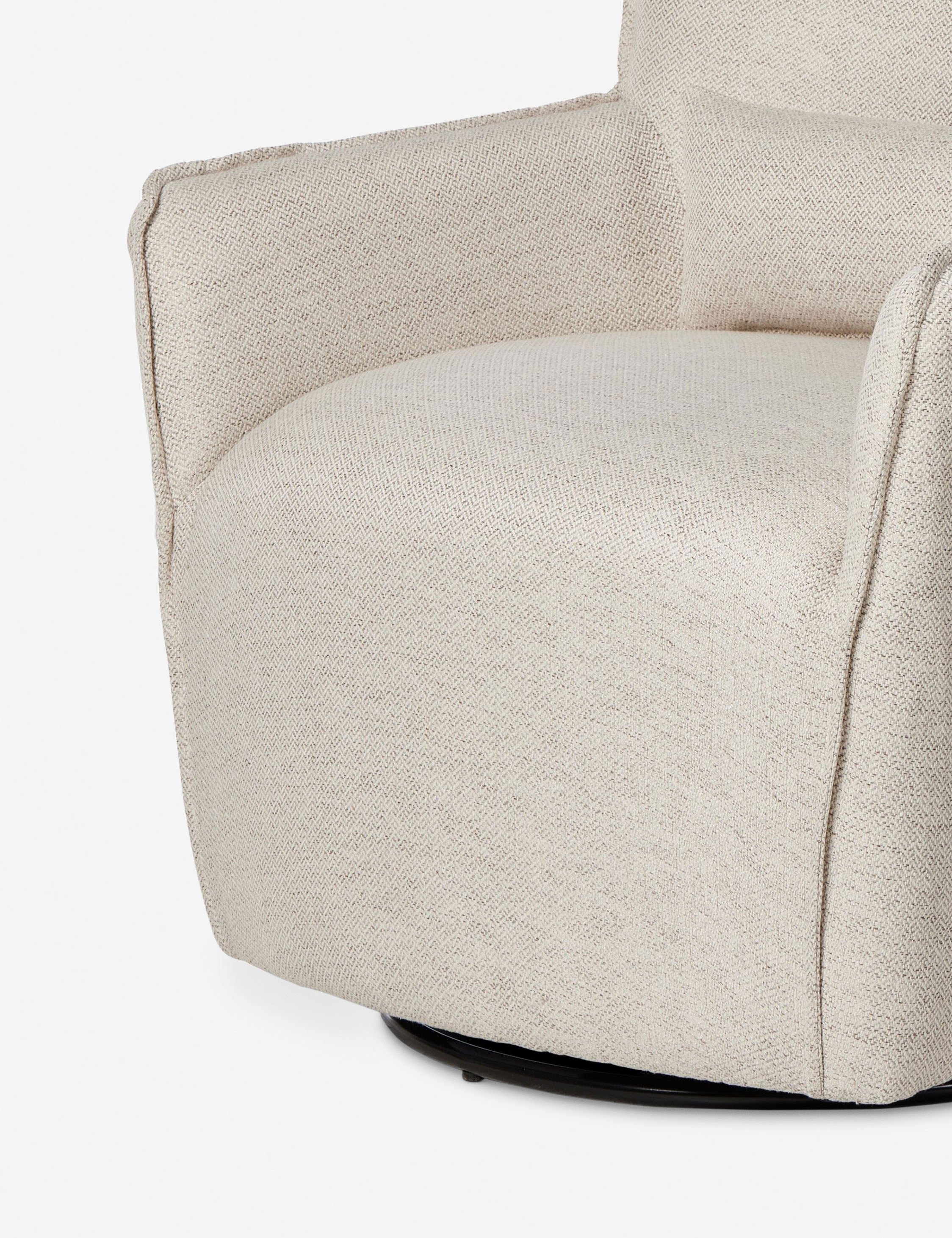 Bronwyn Swivel Chair - 360 Degree Rotating Modern Accent Chair for Living Room, Office & Lounge - Comfortable Upholstered Seat with Sturdy Metal Base