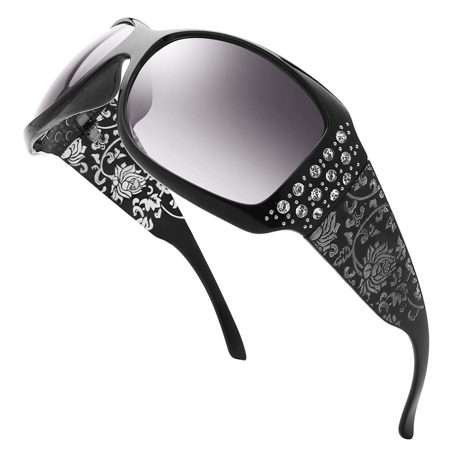 Trendy Rhinestone Sunglasses for Women - Classic Fashion Sunglasses with Gift Box - Perfect for Summer Outfits, Beach Vacations & Party Accessories